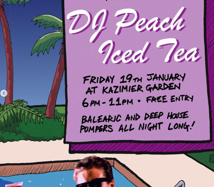 Poolside Pumpers DJ Peach Iced Tea At Kazimier Garden Liverpool