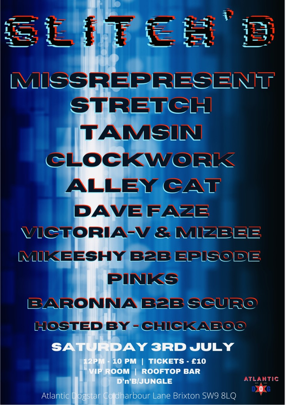 Glitch'd - Flyer front