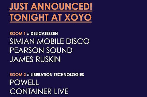 Clock Strikes 13 moves to XOYO for tonight's Liberation Technologies showcase image