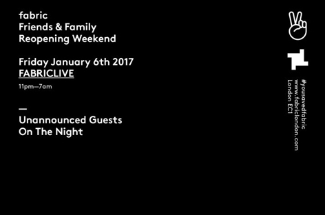 fabric to reopen on January 6th image
