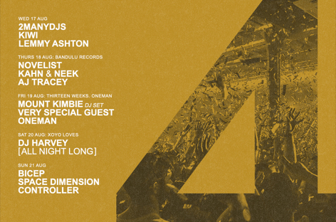 London's XOYO turns four with Bicep, DJ Harvey, Mount Kimbie image
