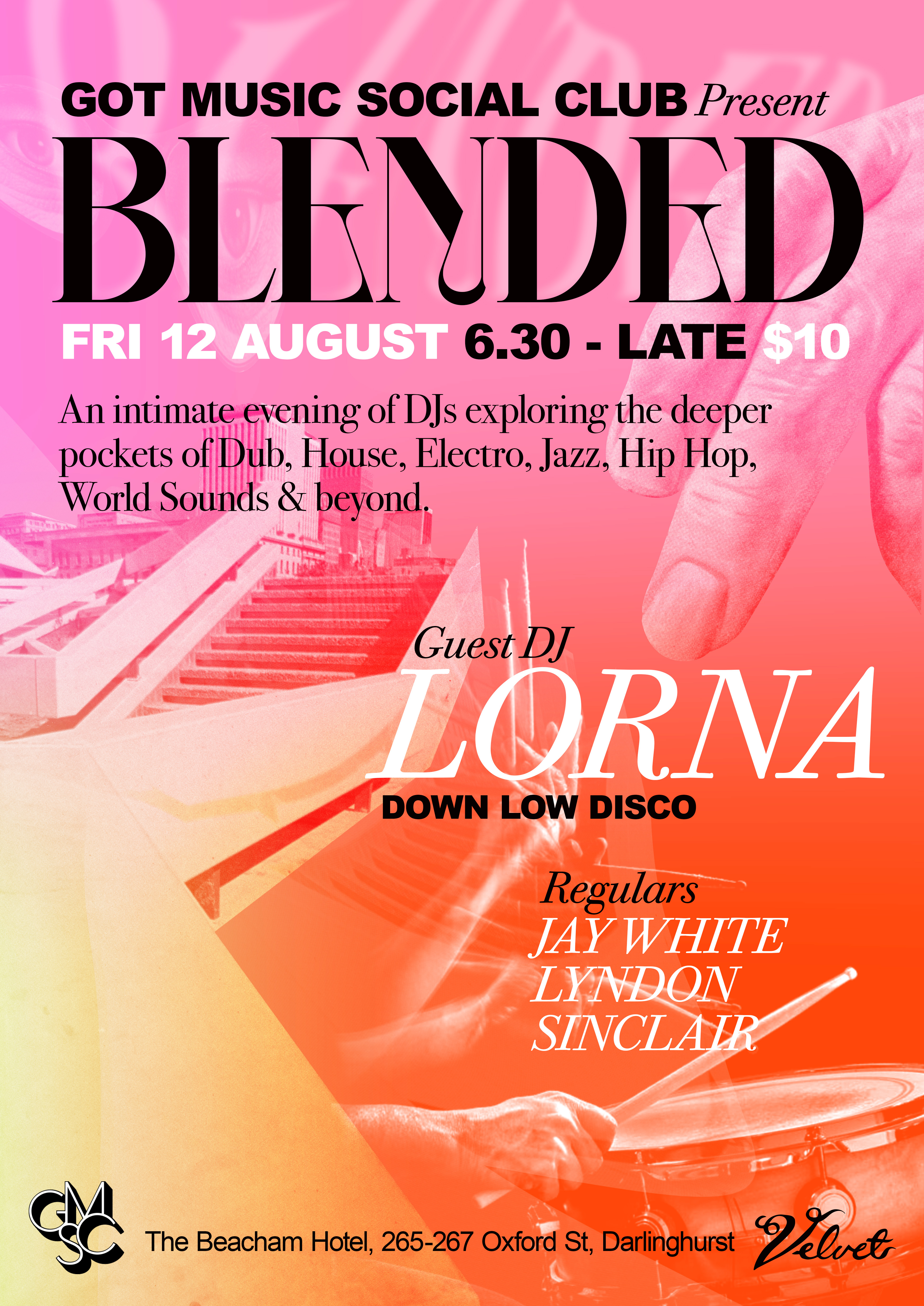 Got Music Social Club presents BLENDED with DJ Lorna - Flyer front