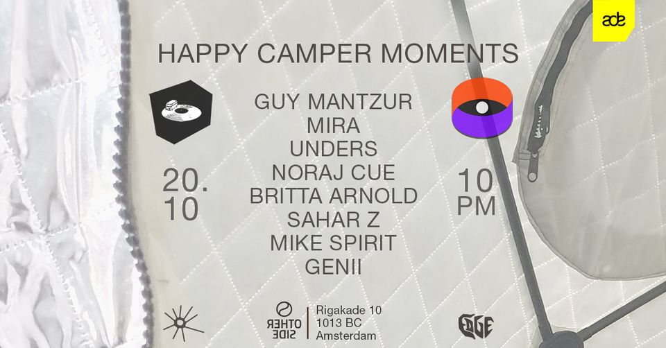 Moments & Happy Camper showcase at ADE 2022 - Flyer front