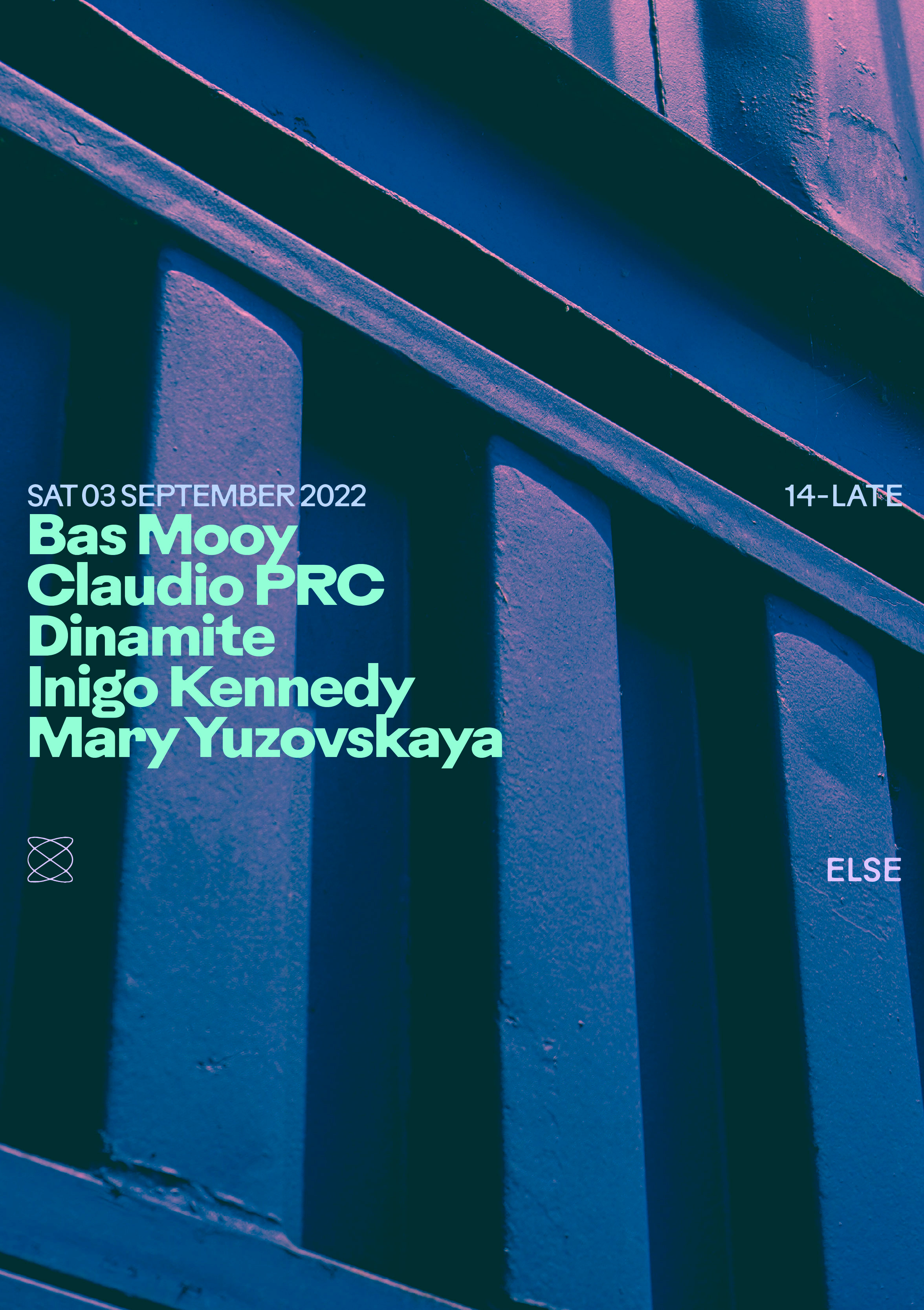 Else OPEN AIR : Bas Mooy, Inigo Kennedy, Claudio PRC, Mary Yuzovskaya, Dinamite - Flyer front