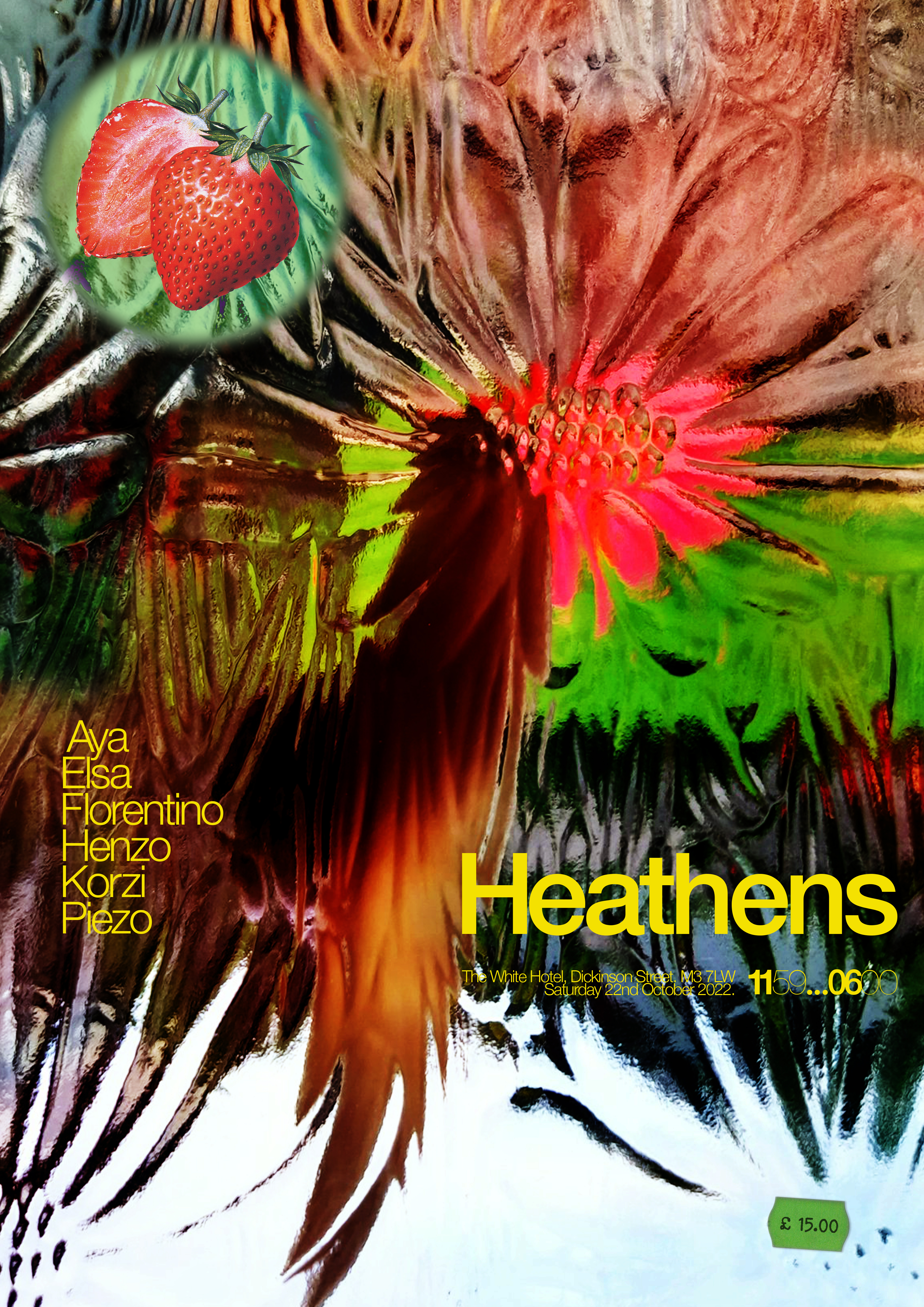 Heathens' First Birthday - Flyer front