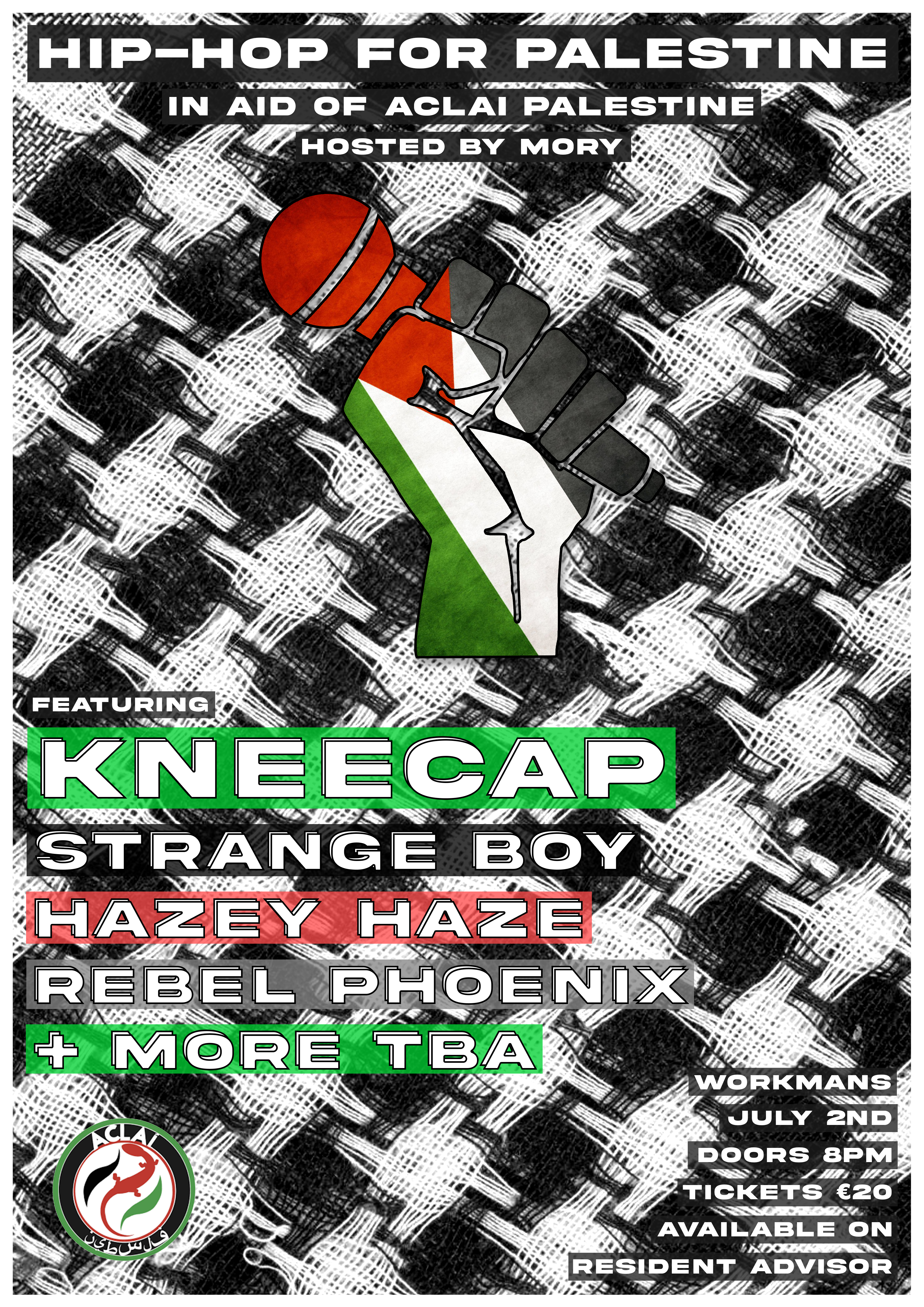 Hip-Hop for Palestine - Flyer front