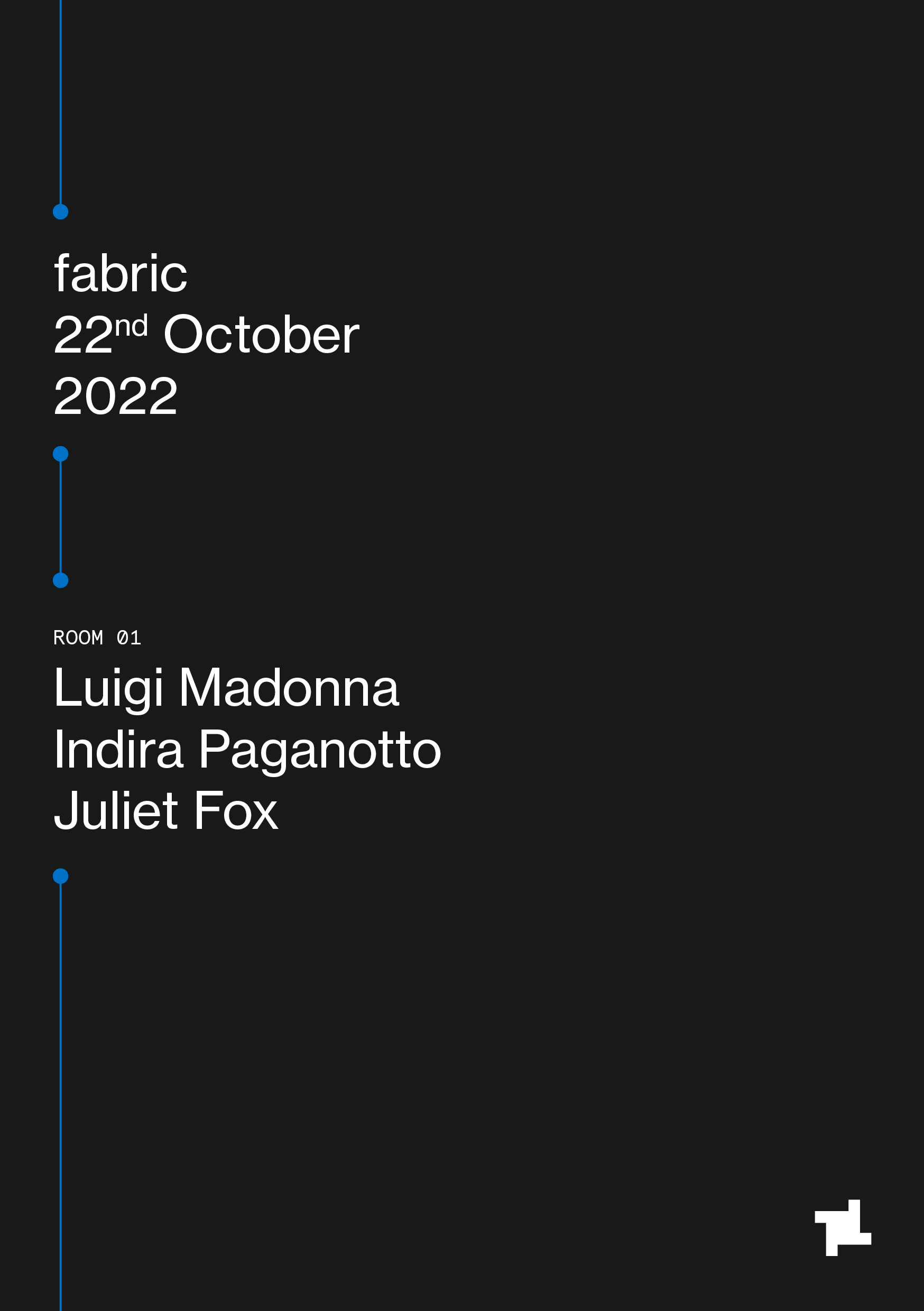 fabric: Luigi Madonna, Indira Paganotto, Juliet Fox - Flyer front