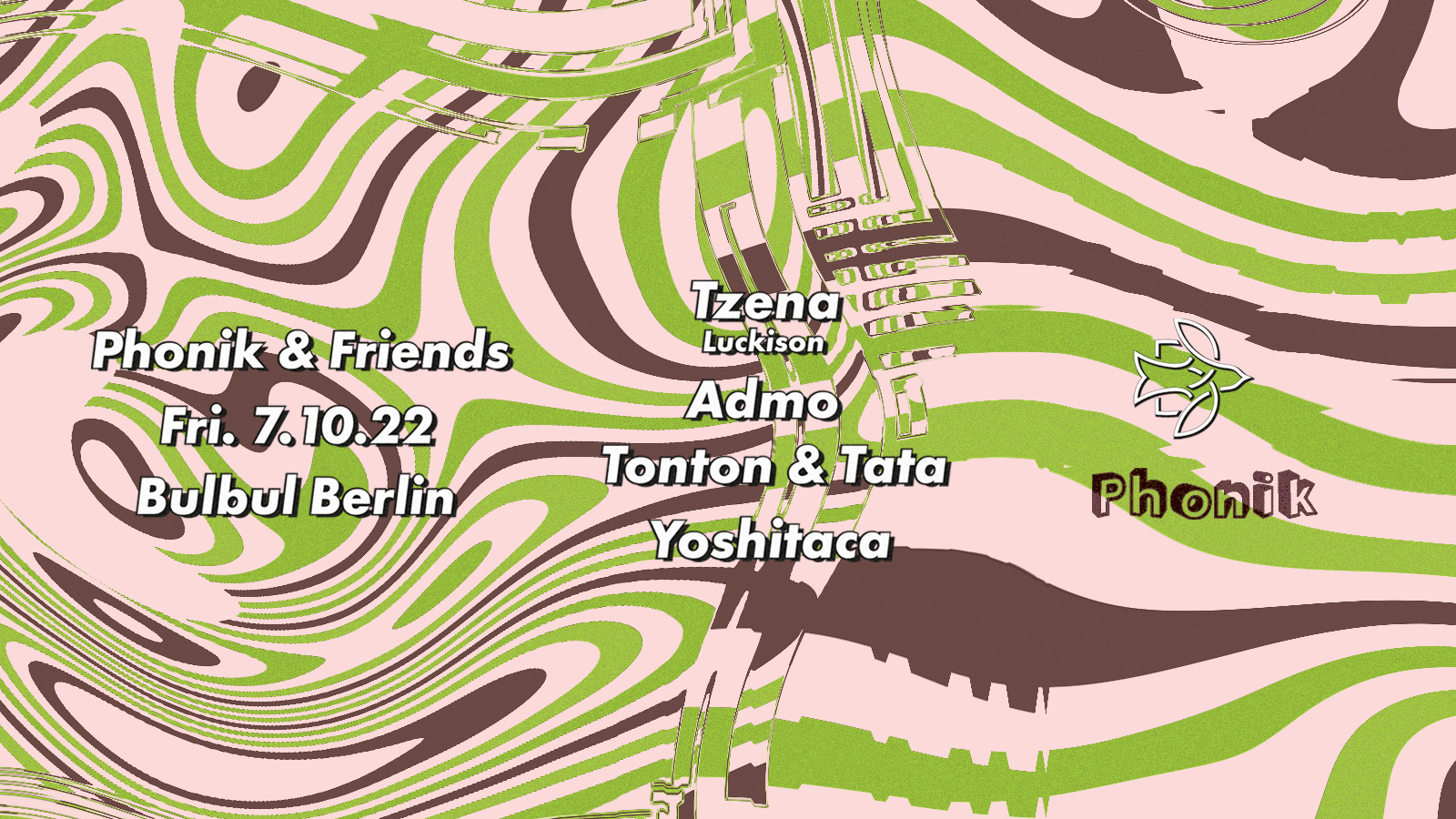 Phonik & Friends: Tzena, Admo, Tonton & Tata, Yoshitaca  - Flyer front