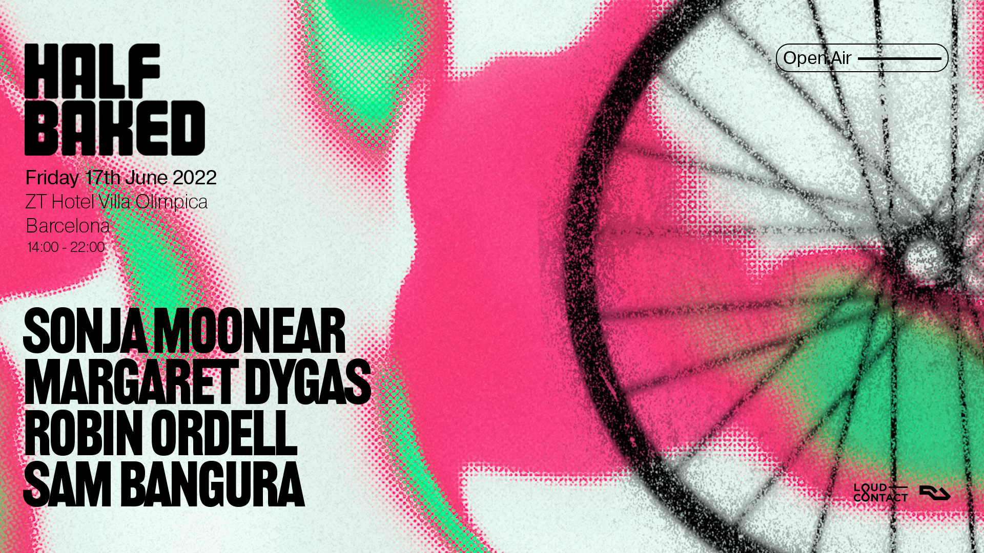 Half Baked Records - Open Air / Day Party w/ Margaret Dygas & Sonja Moonear - Flyer front