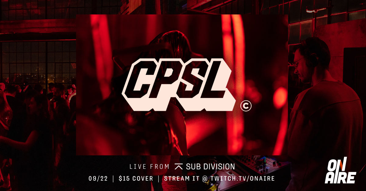 Onaire presents: Live from Sub Division 002 - CPSL - Steve Marto, MRKG & Alexander Harris - Flyer front