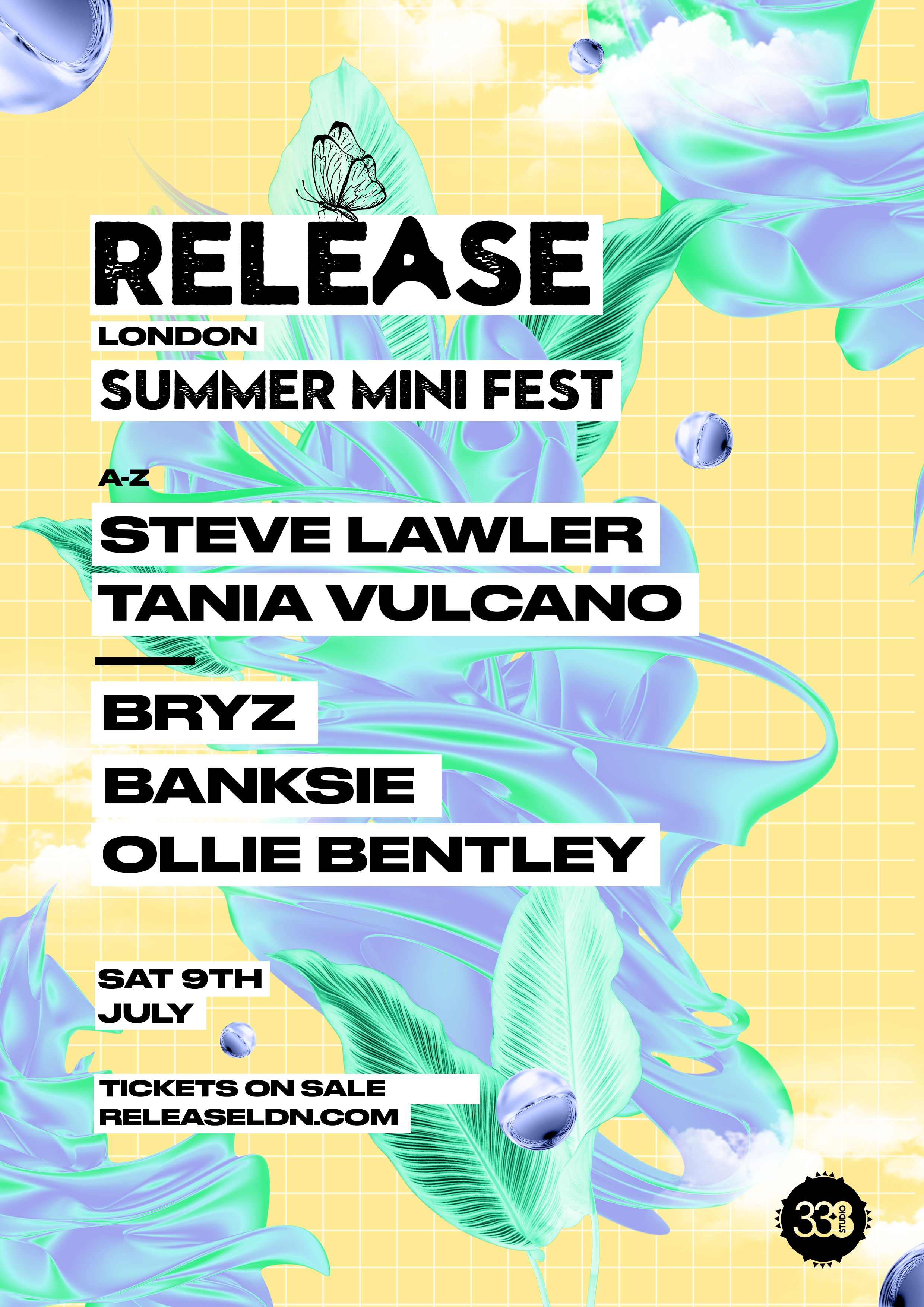 Release Summer Mini Fest with Steve Lawler + Tania Vulcano, Bryz & Banksie - Flyer front