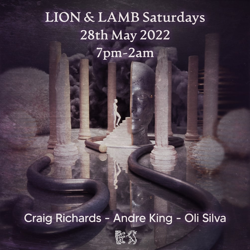 Lion & Lamb Saturdays with Craig Richards, Andre King and Oli Silva - Flyer front