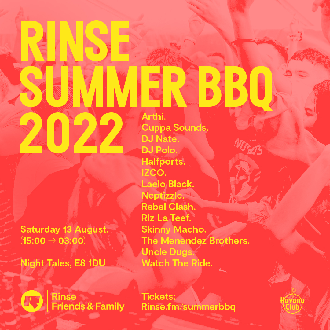 Rinse Friends & Family Summer BBQ - Flyer front
