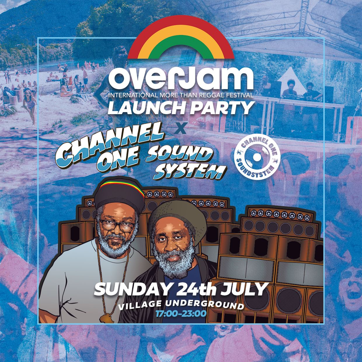 Overjam Festival Launch Party w/ Channel One Sound System - Flyer front
