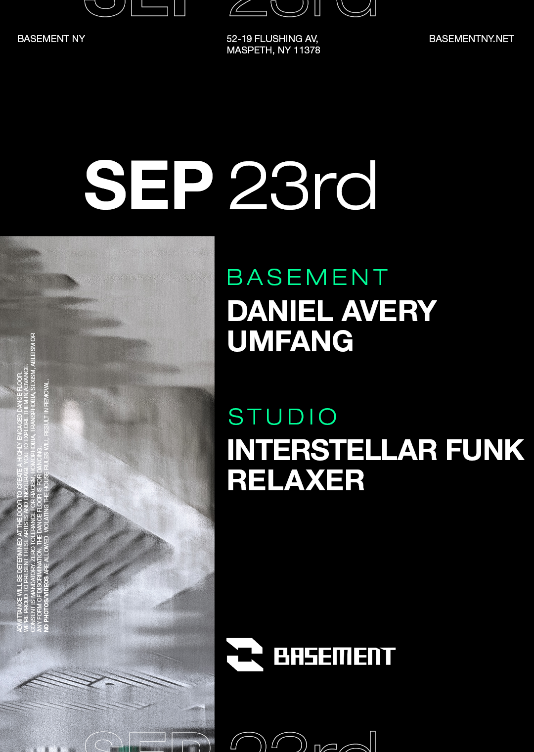 Daniel Avery / Umfang / Interstellar Funk / Relaxer - Flyer front