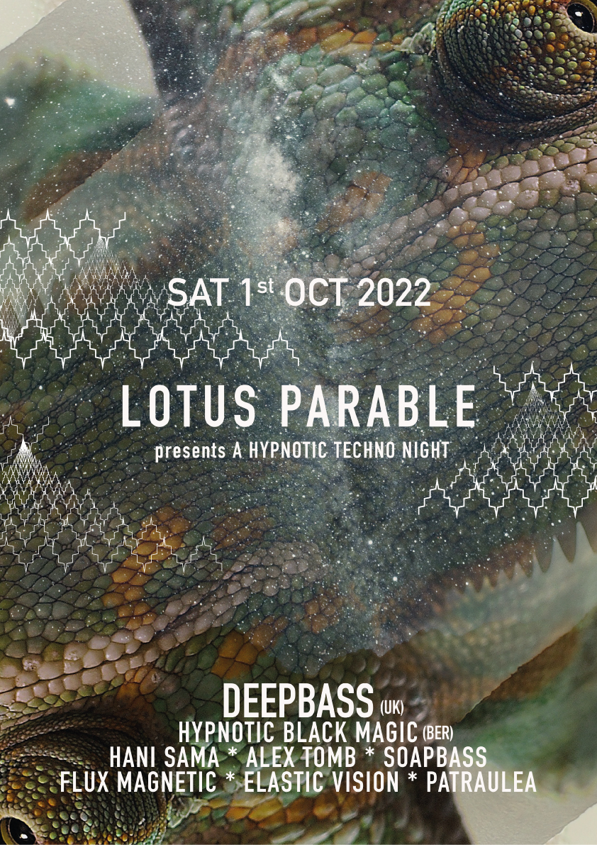 Lotus Parable presents a Hypnotic Techno Night - Flyer front