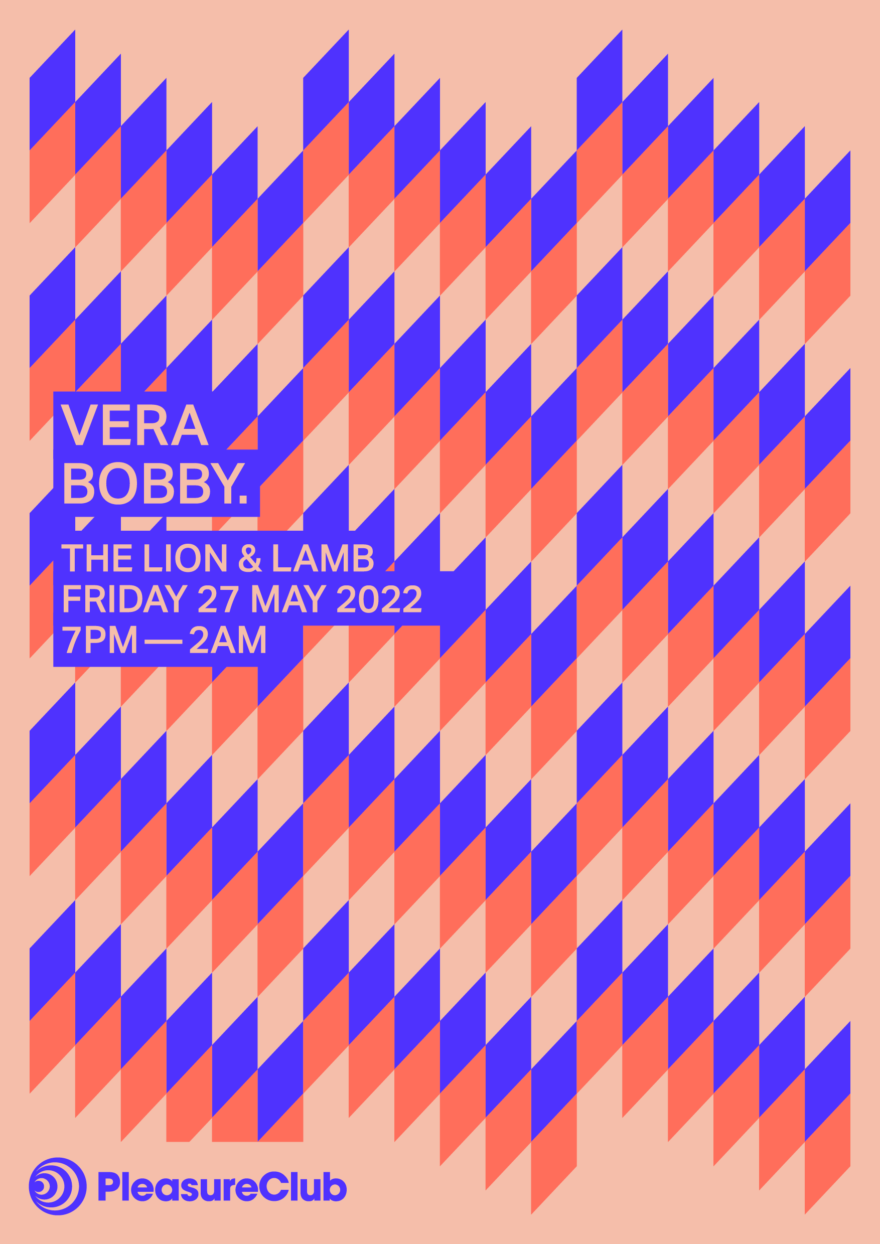 Pleasure Club with Vera & Bobby - Flyer front