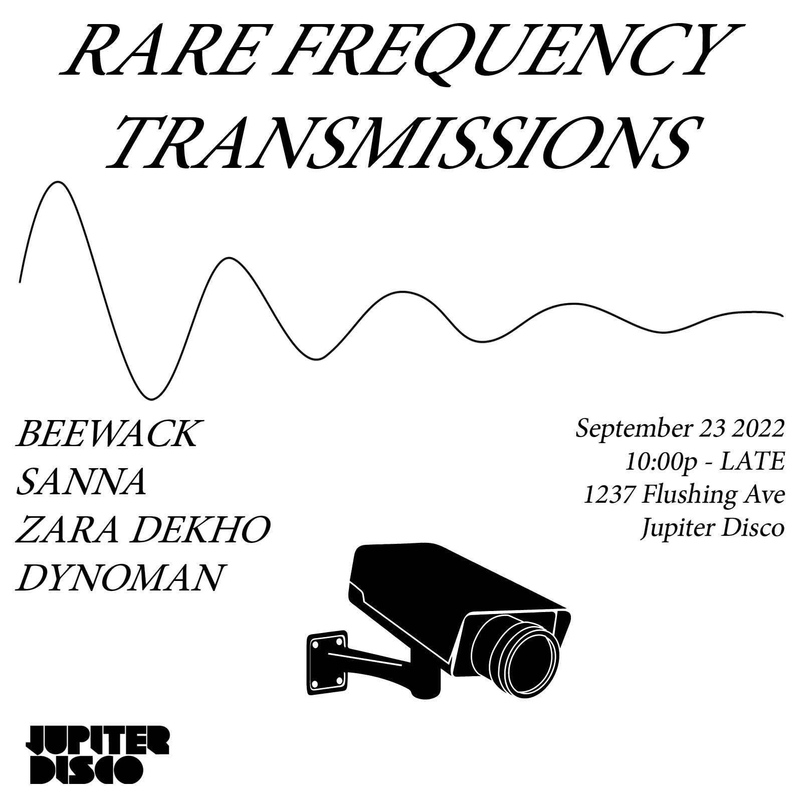 Rare Frequency Transmissions - Flyer front