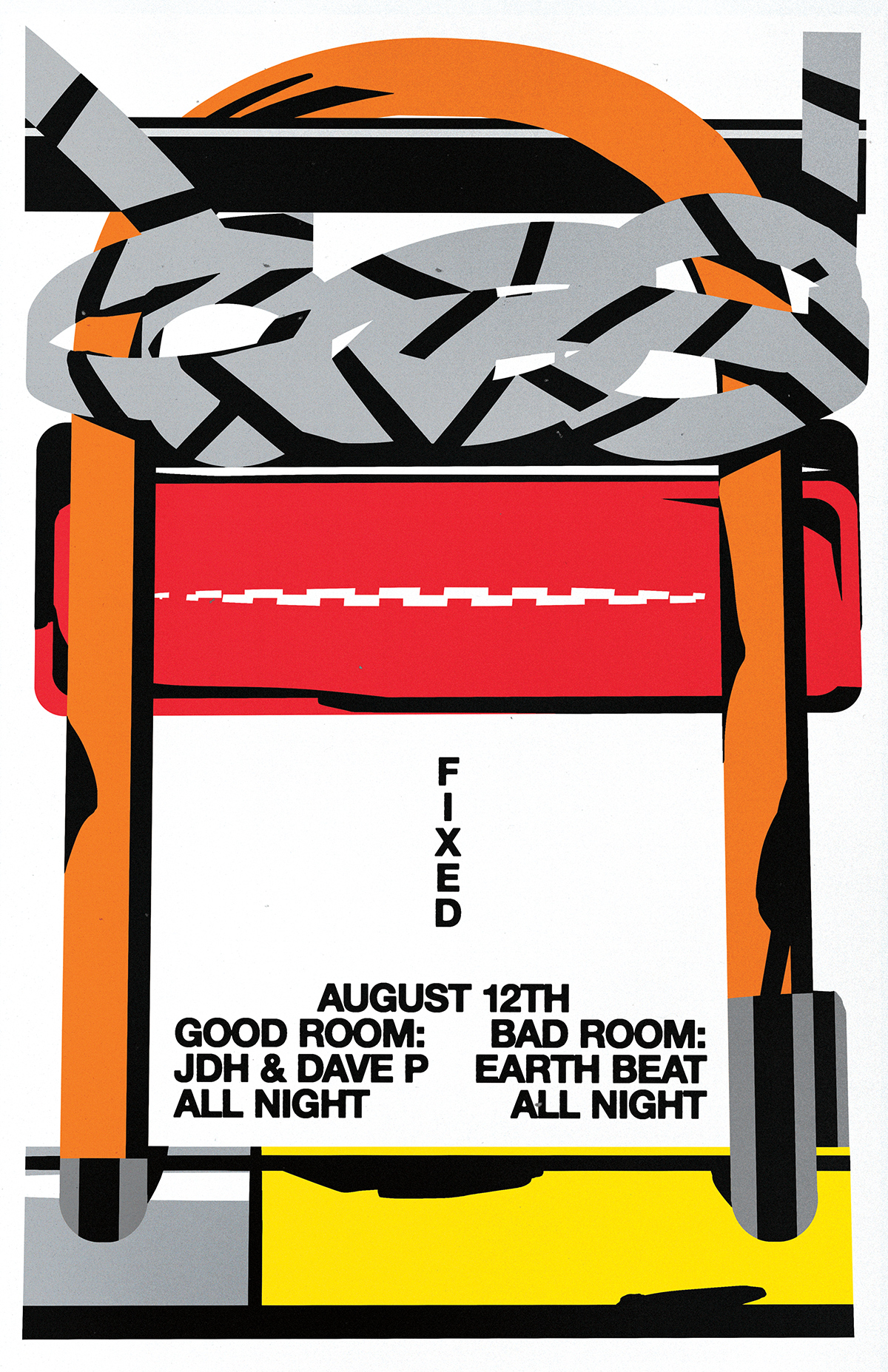 FIXED with JDH & Dave P all night, Earth Beat all night - Flyer front