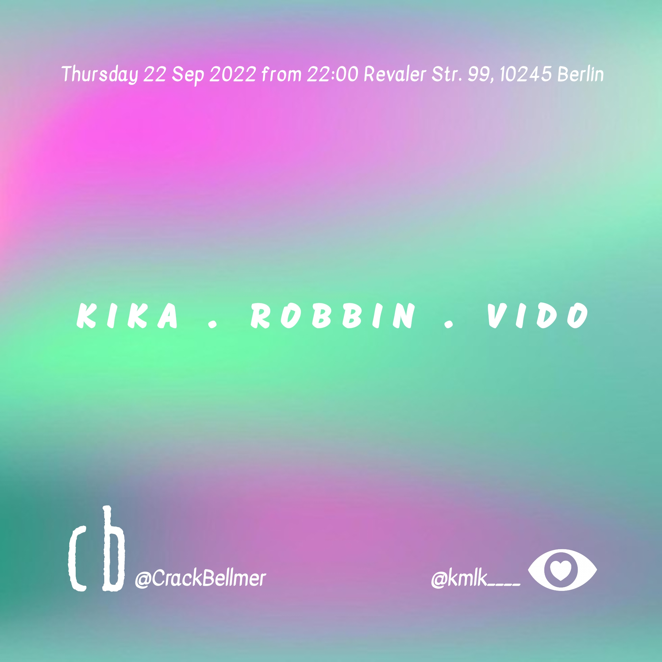 KMLK with Kika, robbin, VIDO - Flyer front