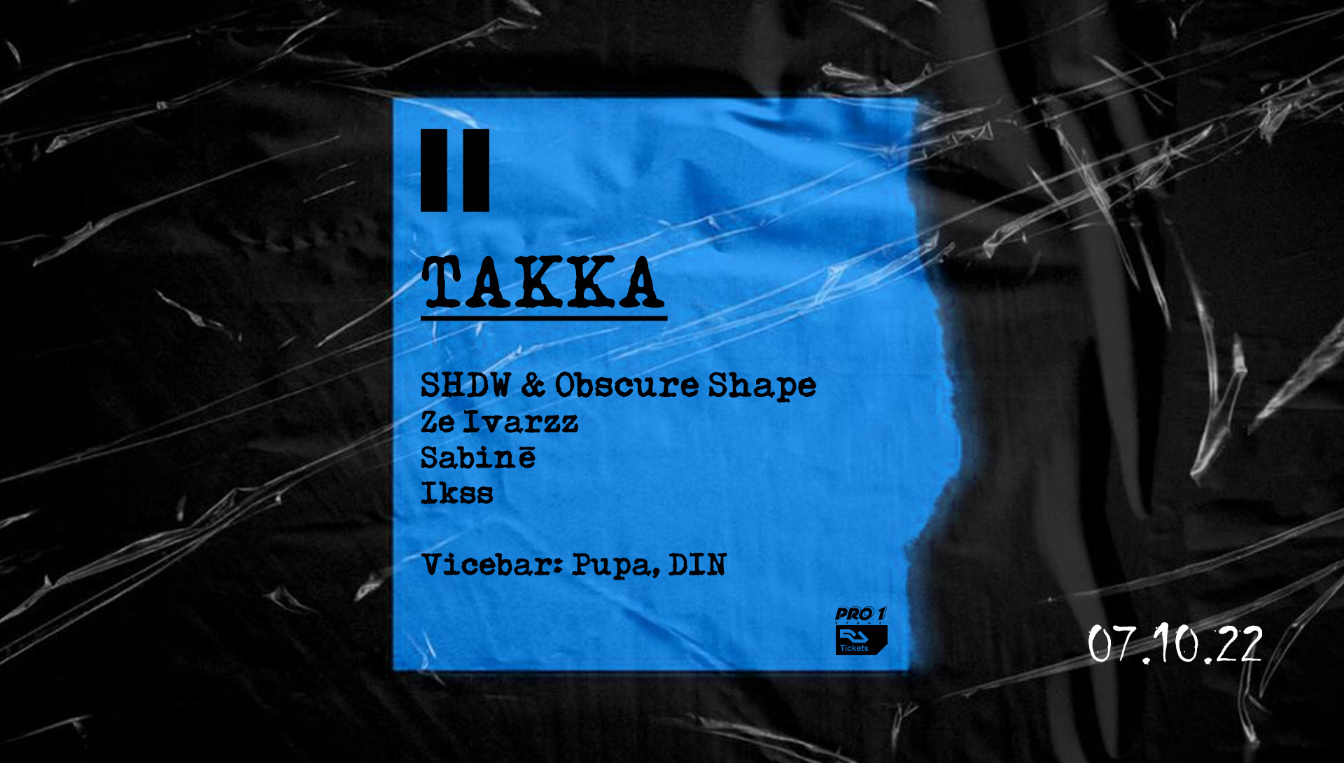 Takka with SHDW & Obscure Shape - Flyer front