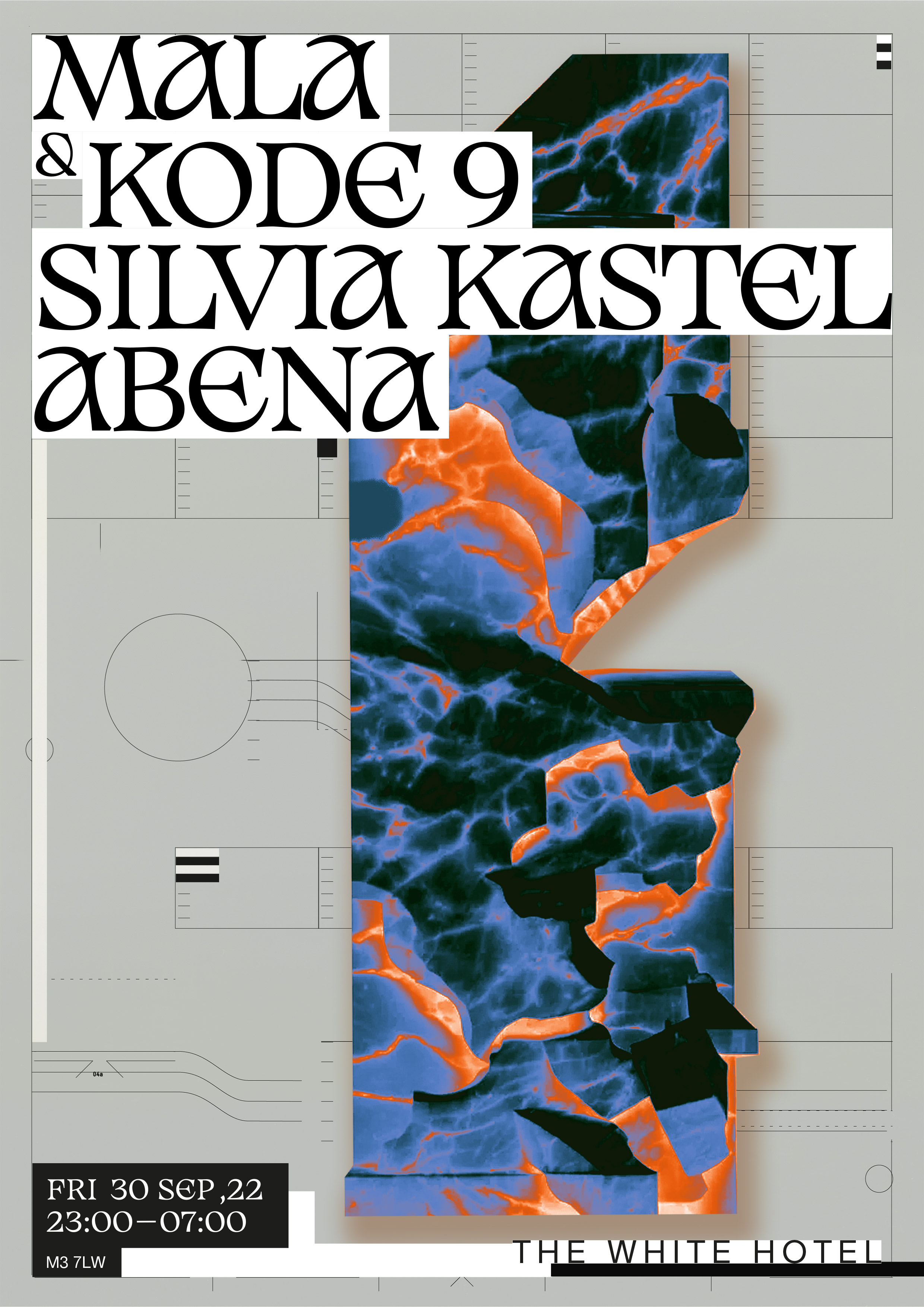 Mala / Kode 9 / Silvia Kastel / Abena - Flyer back