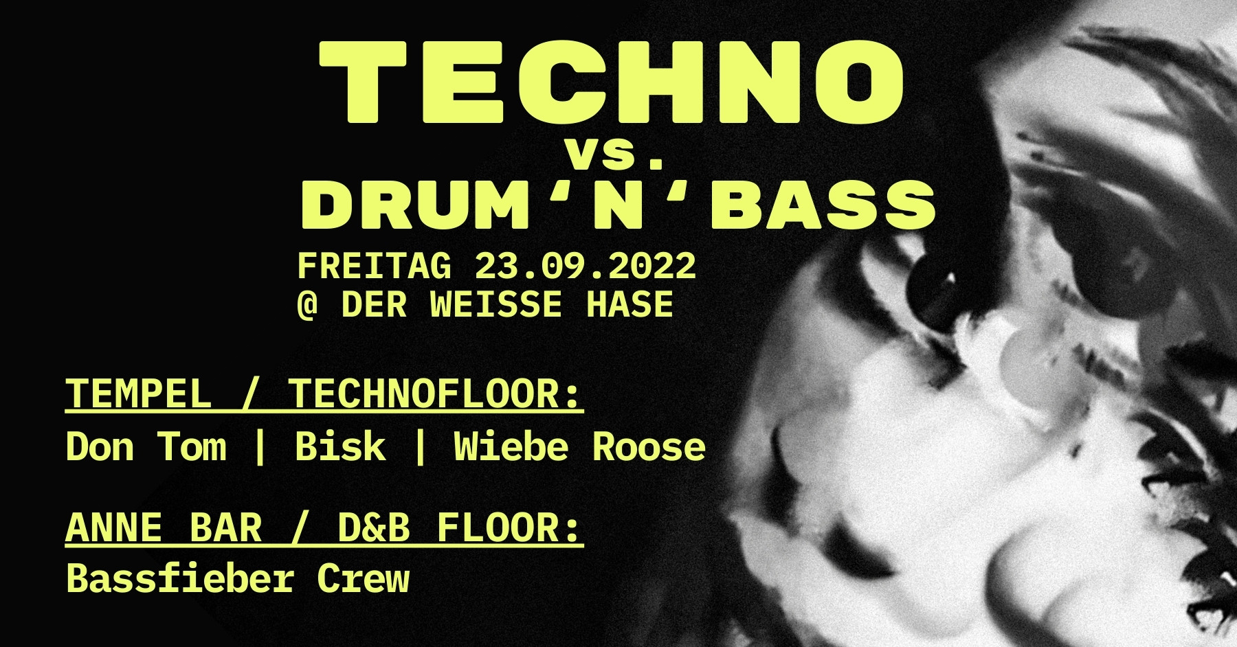 TECHNO vs. Drum & Bass - Flyer front