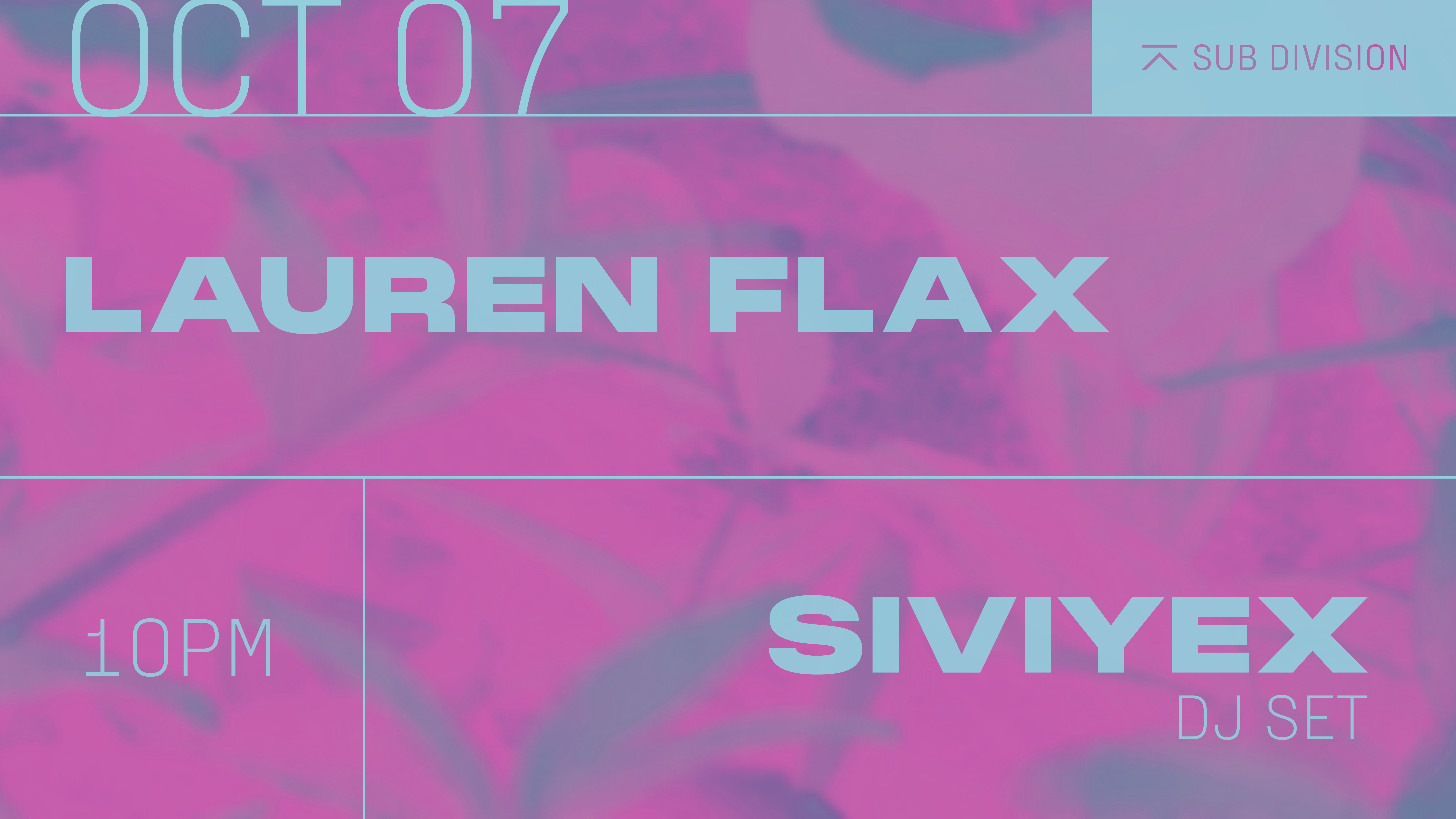 Lauren Flax (Uttu, The Bunker NY/Detroit) - Flyer front