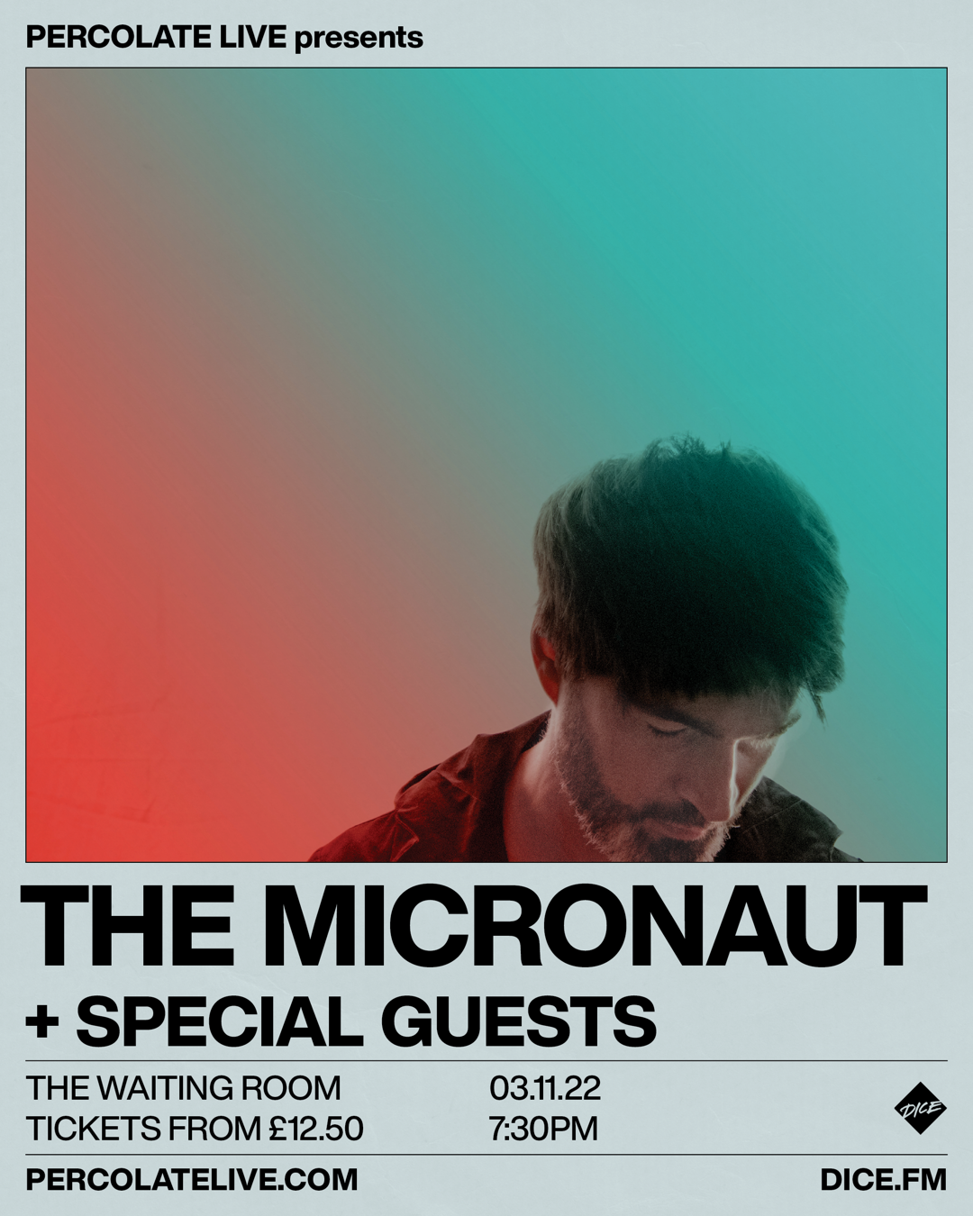 Percolate Live: The Micronaut - Flyer back