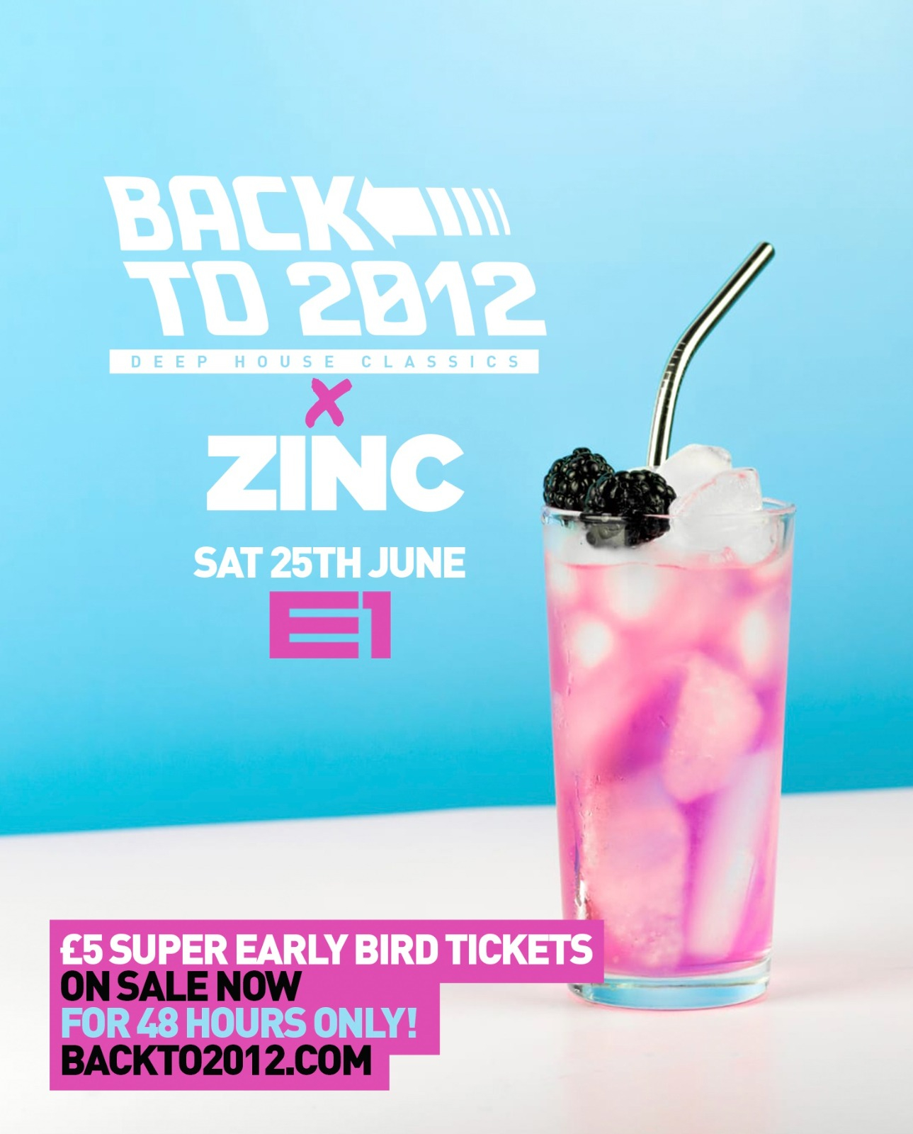 Back To 2012 x Zinc • Deep House Classics - Flyer front