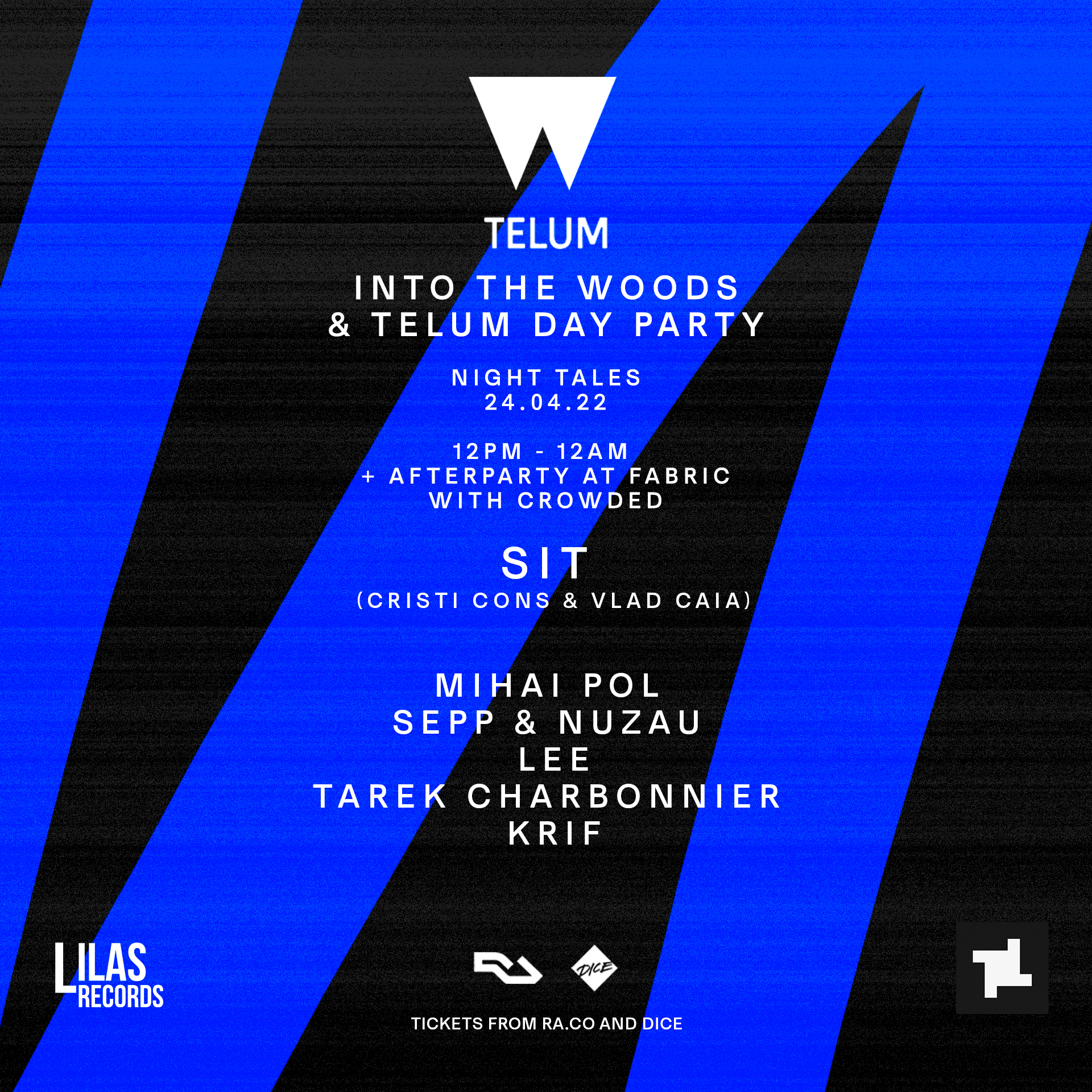 SIT, Mihai Pol, Sepp & Nu Zau - Into The Woods & Telum Day Party  - Flyer back