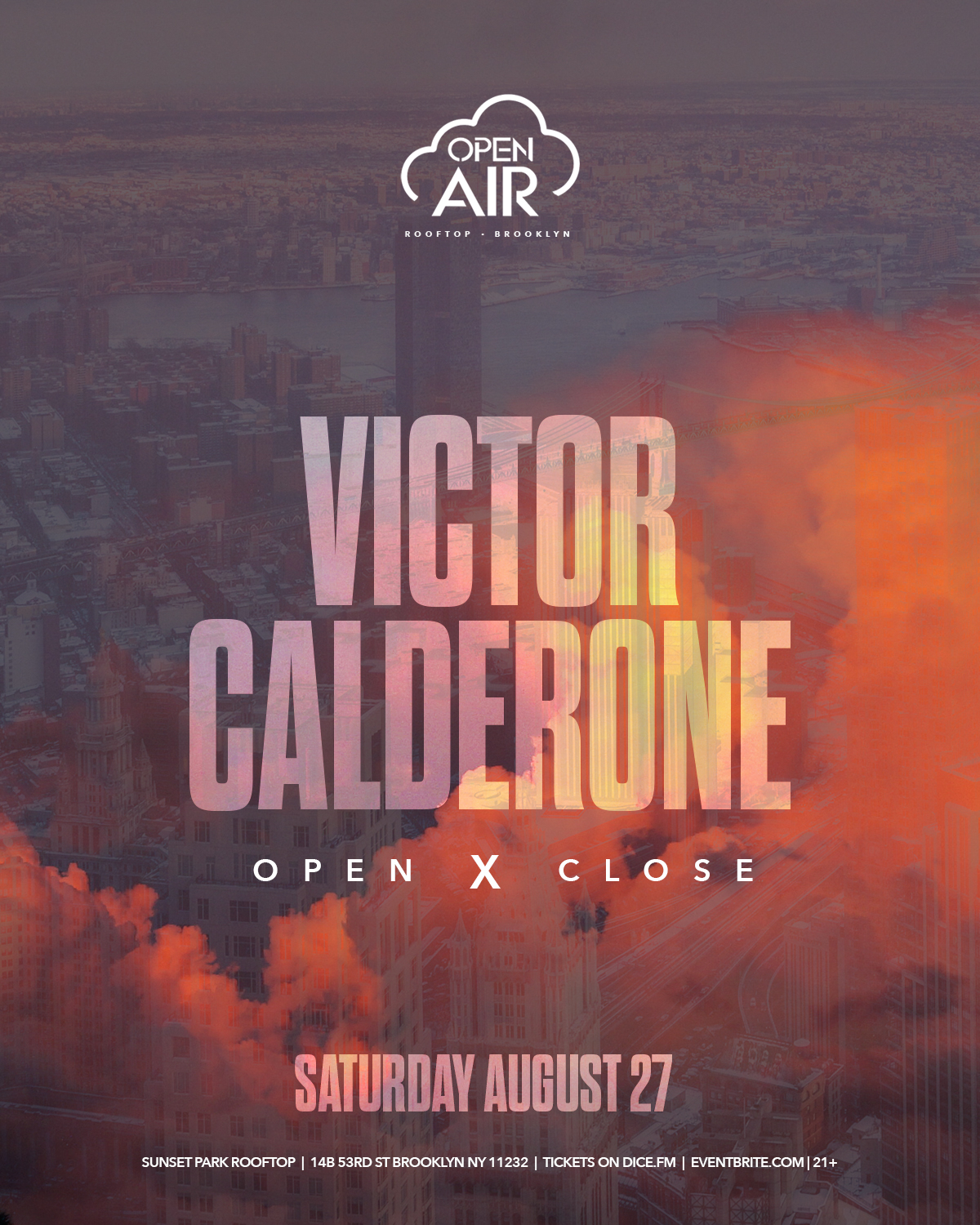 Victor Calderone - Open To Close - Flyer back