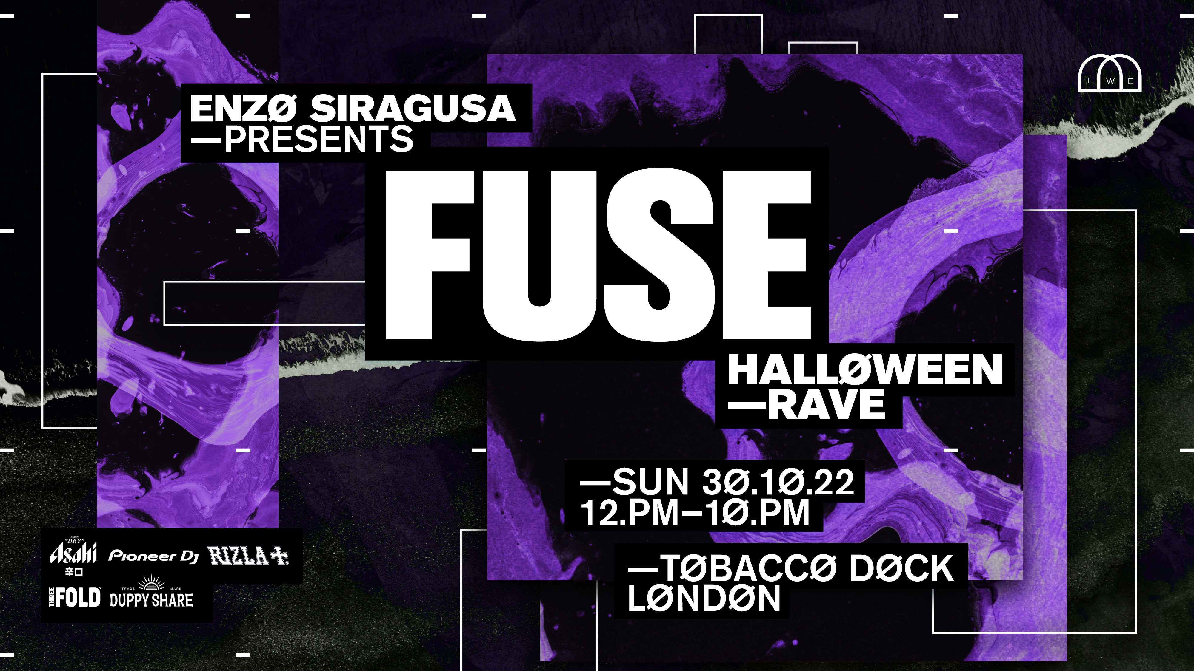 FUSE x LWE: Halloween Rave - Flyer front