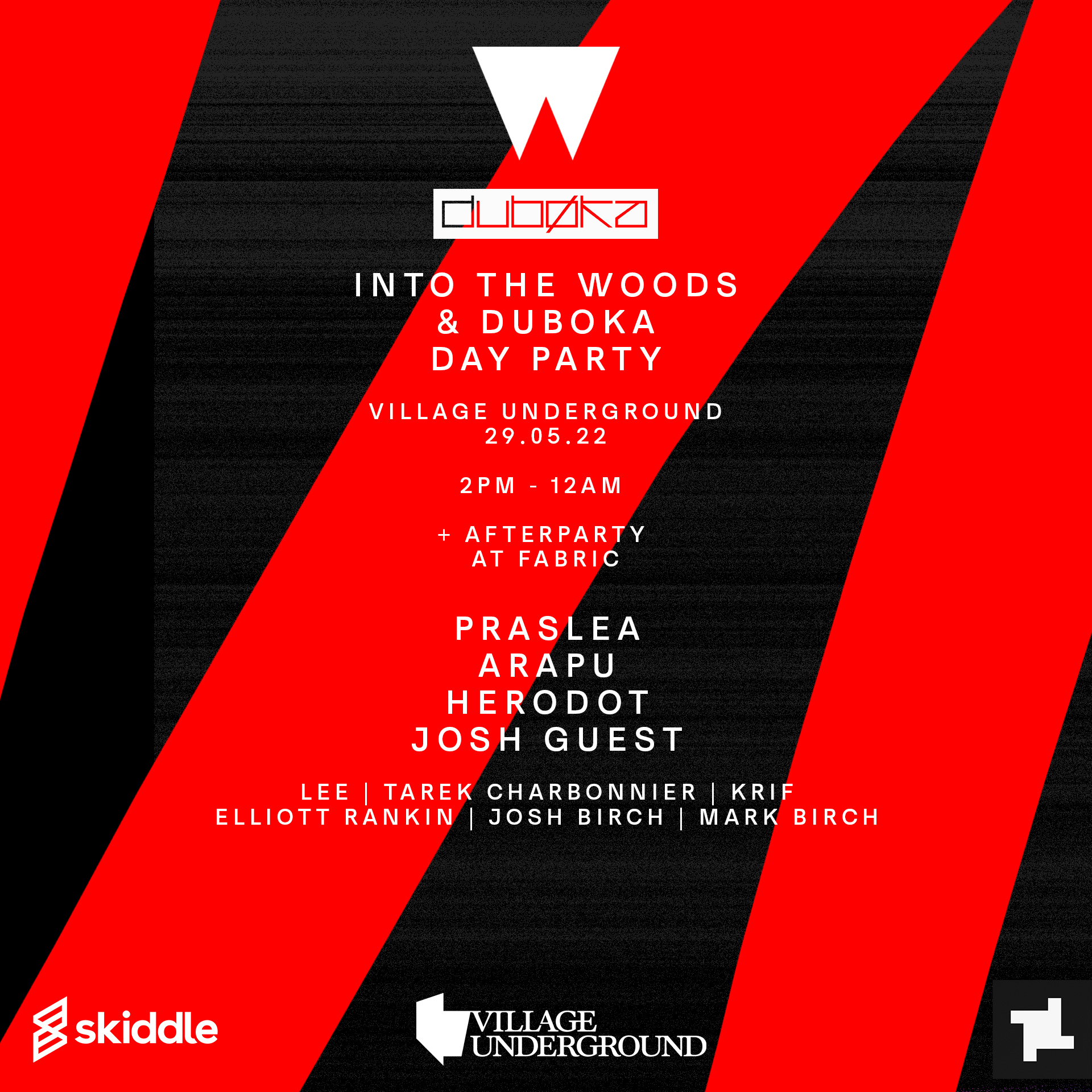 Praslea, Herodot & Arapu - Into The Woods & Duboka Day Party - Flyer front
