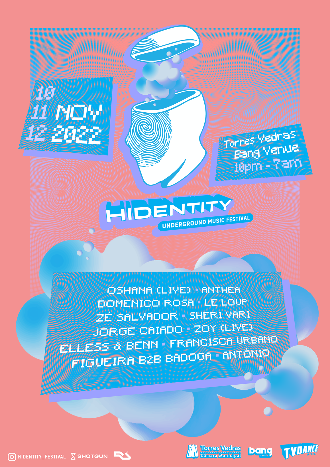 Hidentity (Underground Music Festival) - Flyer front
