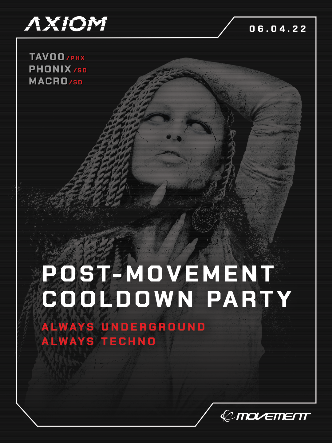 Axiom - Post Movement Cooldown - Flyer front