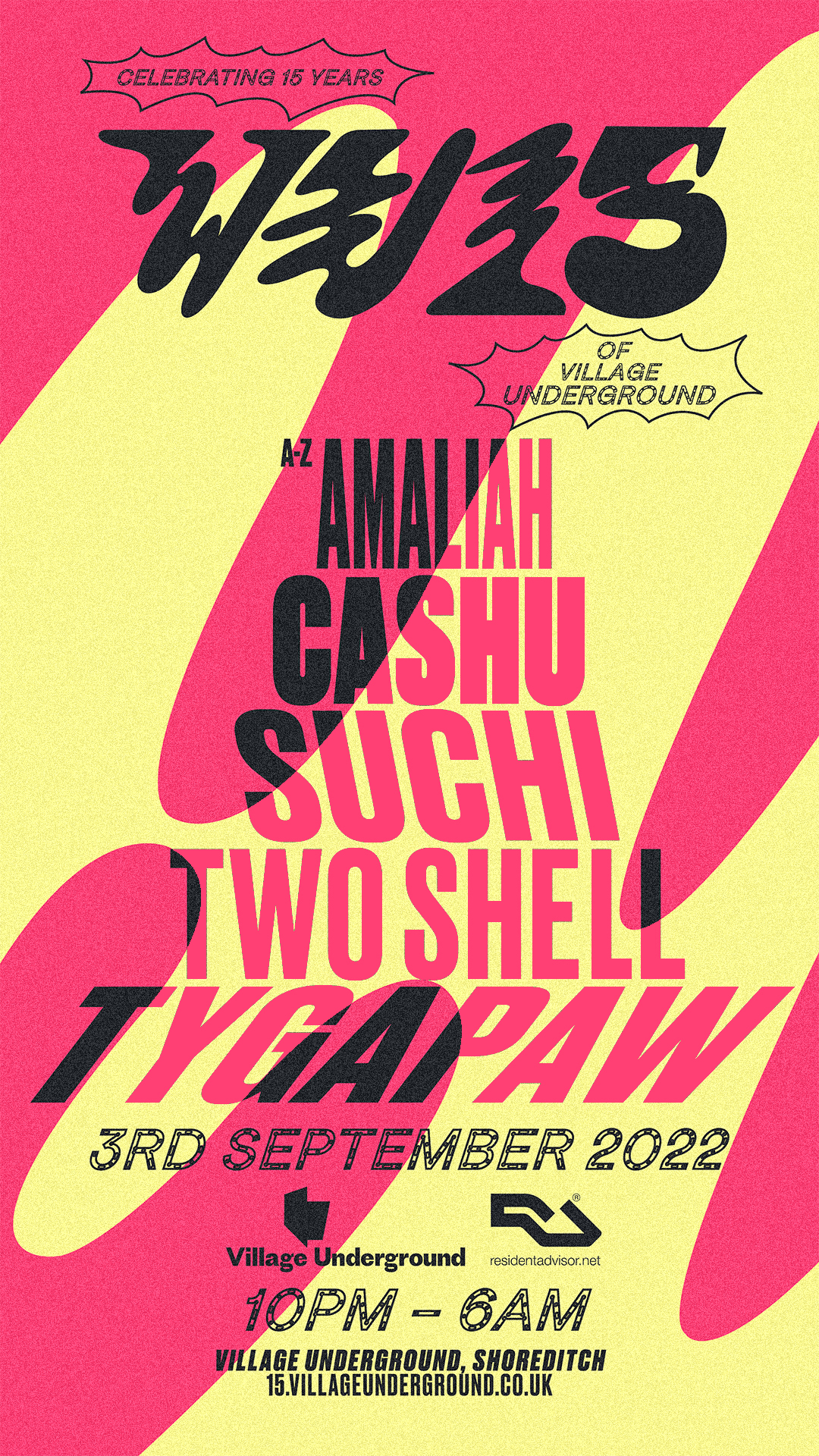 VU15: Amaliah, Cashu, SUCHI, Two Shell, TYGAPAW - Flyer front