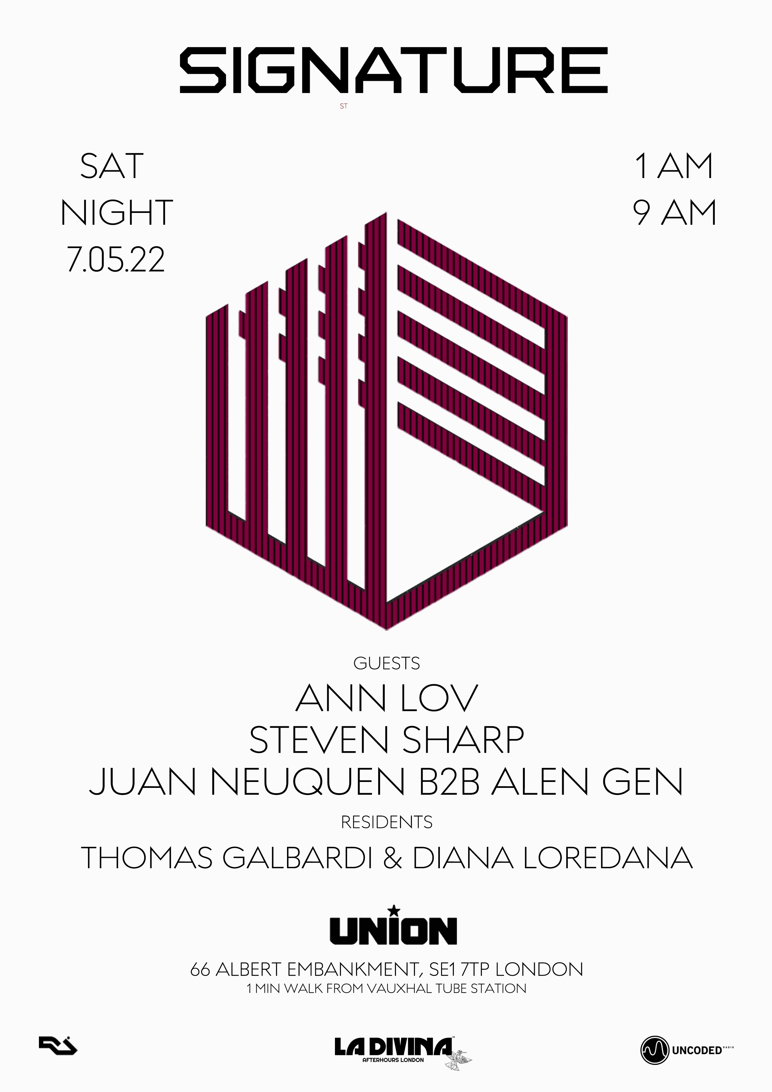 Signature Techno after-hours - Flyer front
