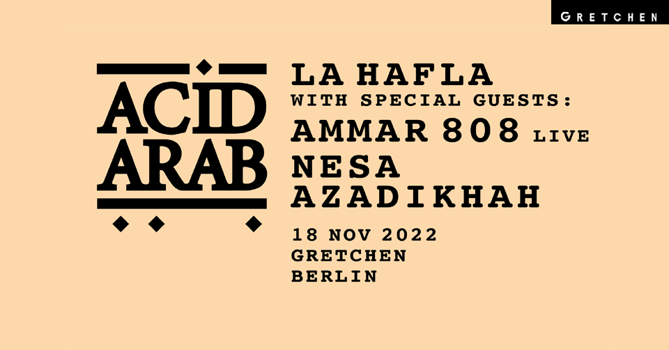 LA HAFLA feat. Acid Arab - Flyer front