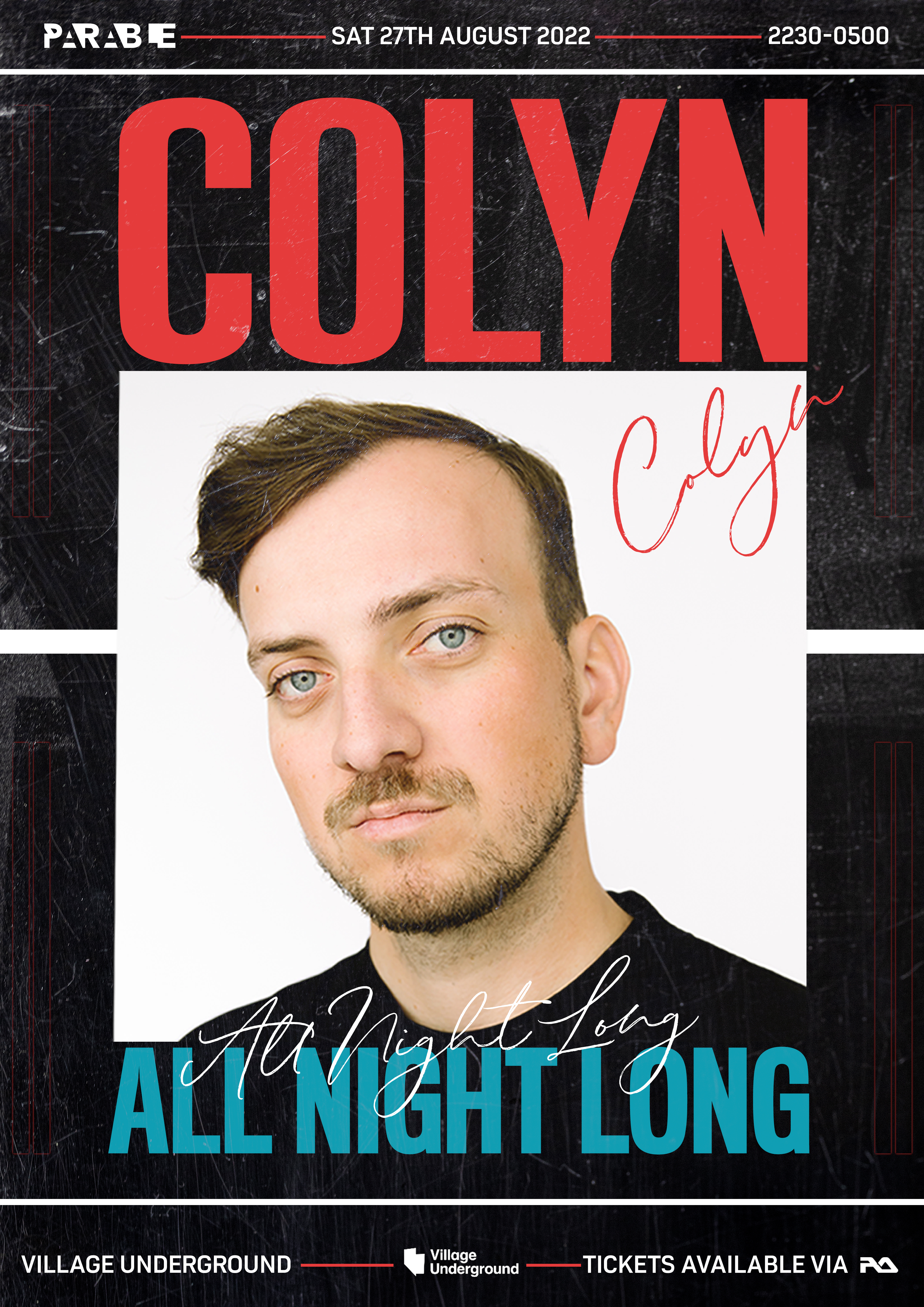 Colyn All Night Long - Flyer front