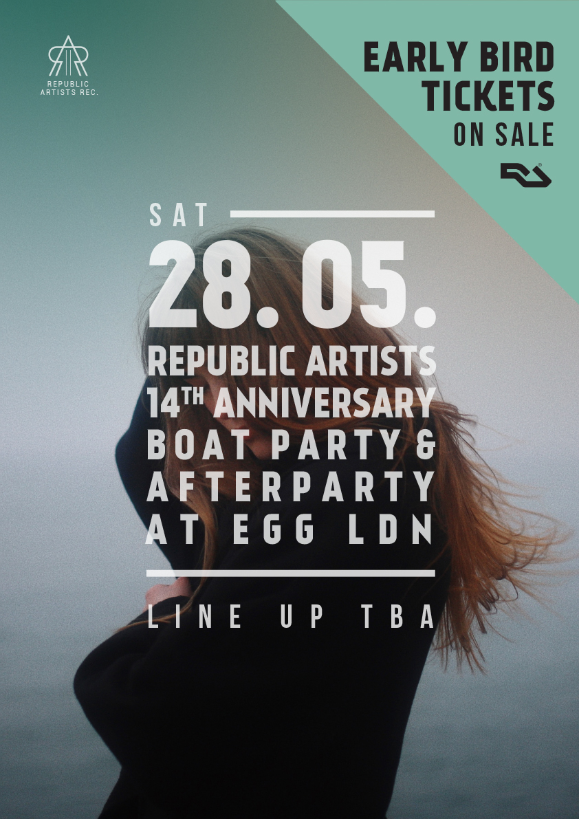 Republic Artists Boat Party & Egg LDN afterparty: 14th Anniversary - Flyer back