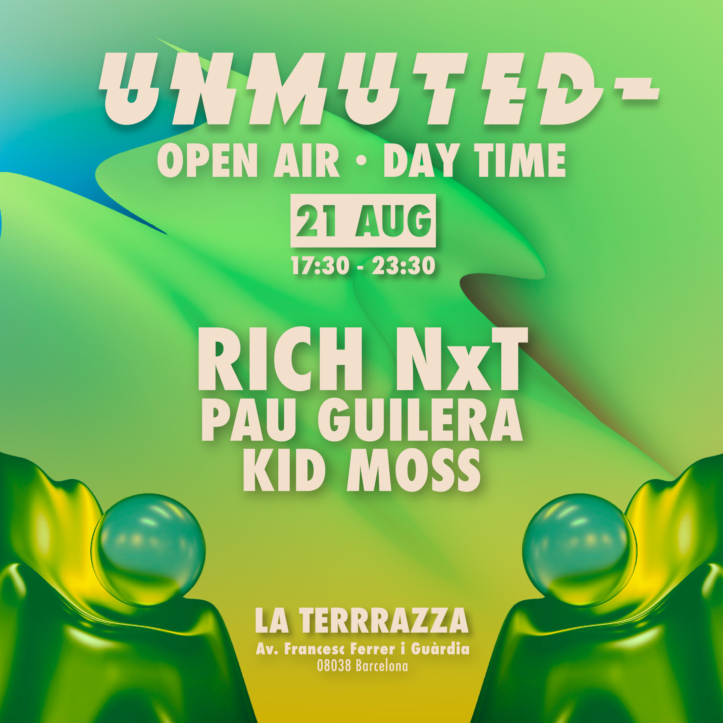 Unmuted Pres: Rich NxT (Fuse London) open air-day time  - Flyer back