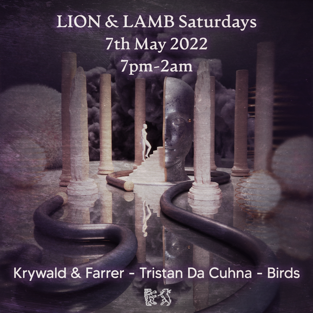 Lion & Lamb Saturdays with Krywald & Farrer, Tristan da Cunha and Birds  - Flyer front