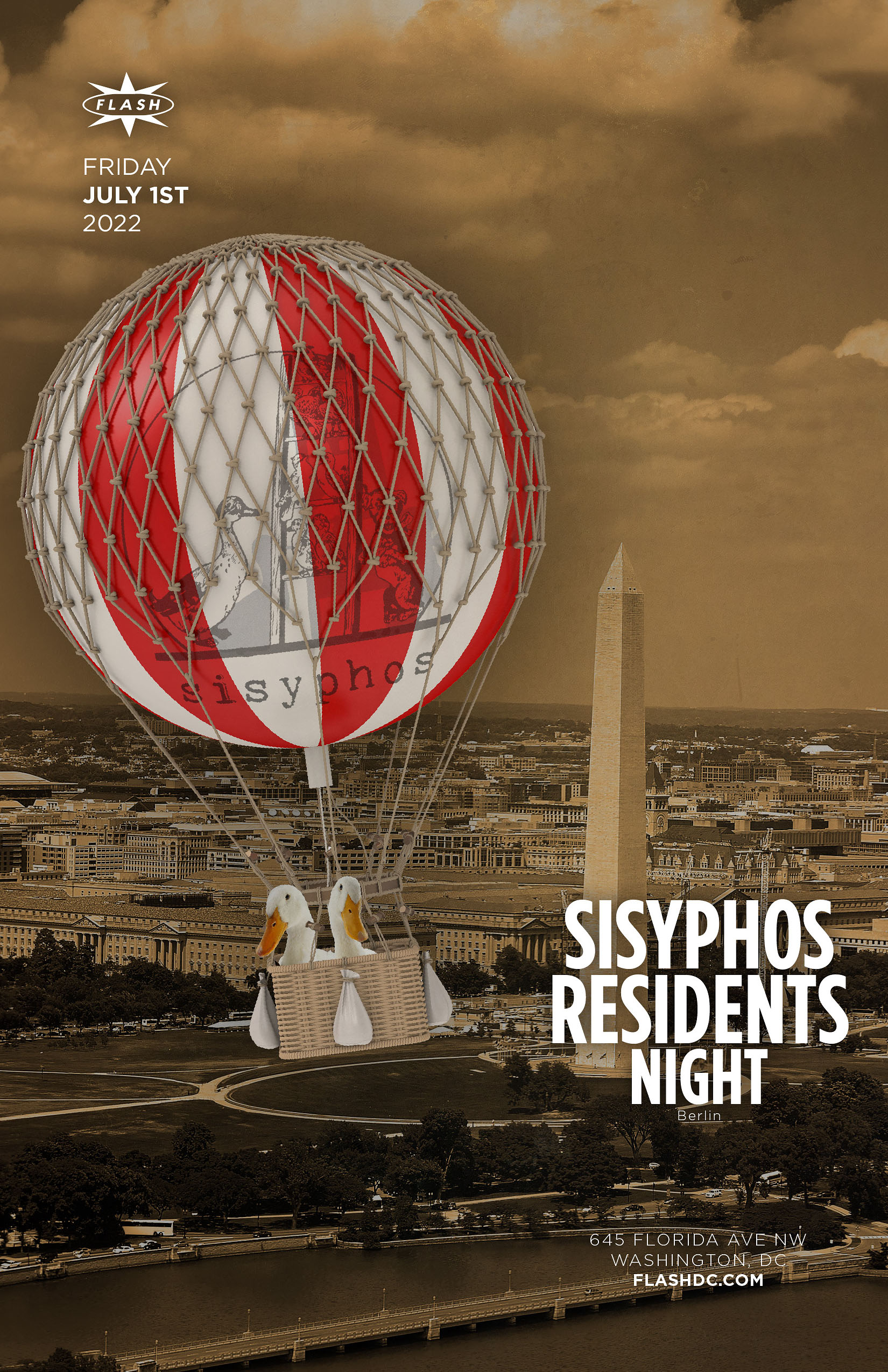 Sisyphos Residents Night - Flyer front