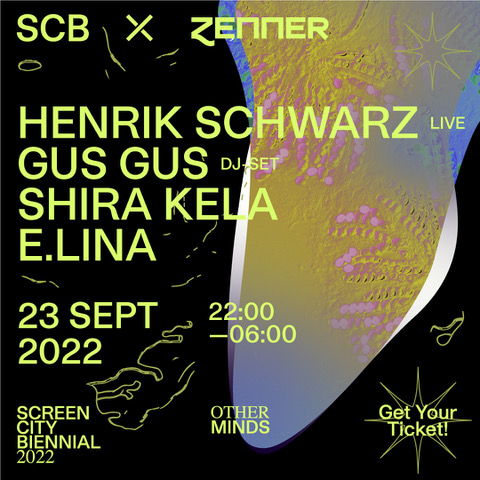 Screen City Biennial x Zenner - Flyer front