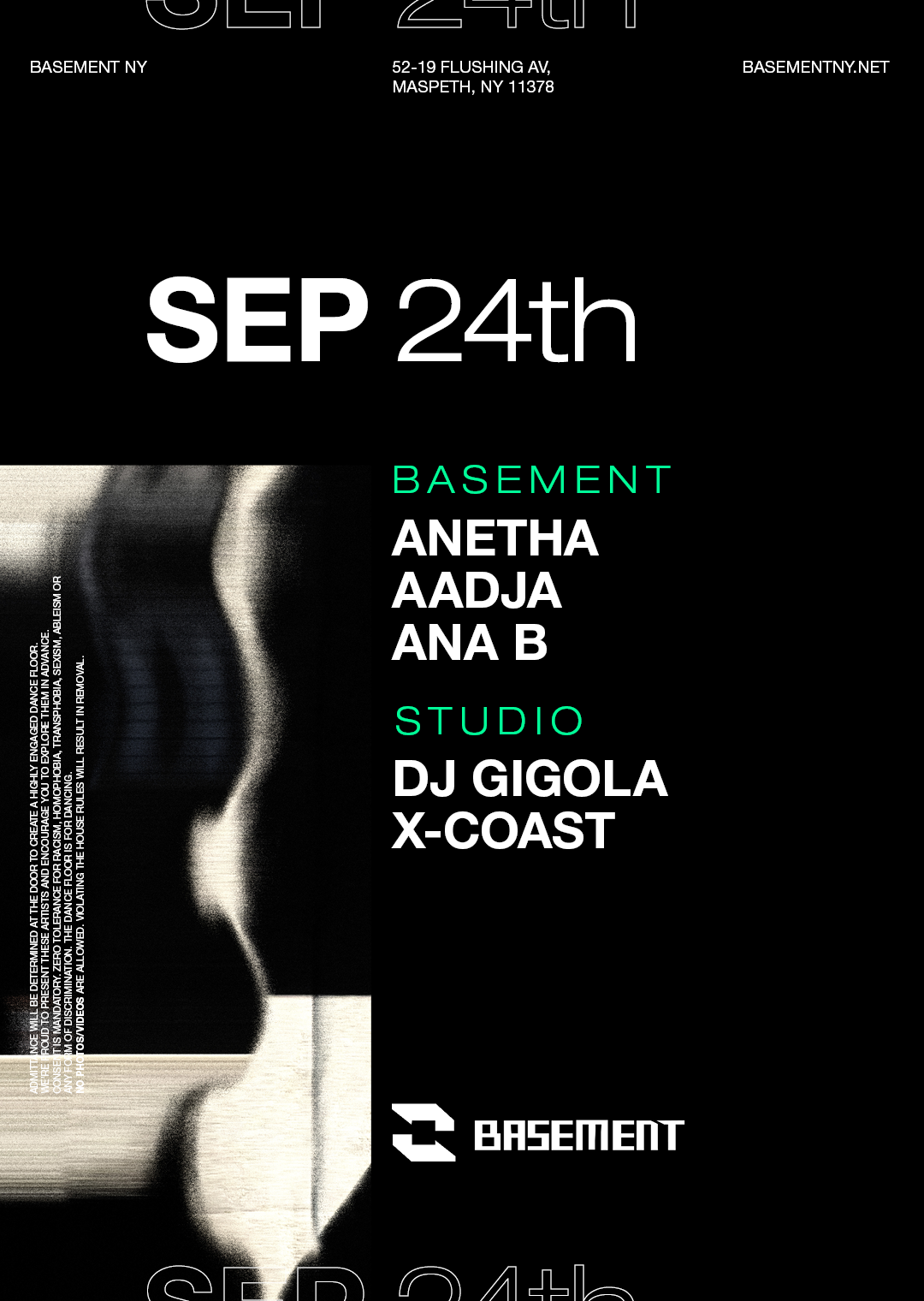 Anetha / AADJA / Ana B / DJ Gigola / X-Coast - Flyer front