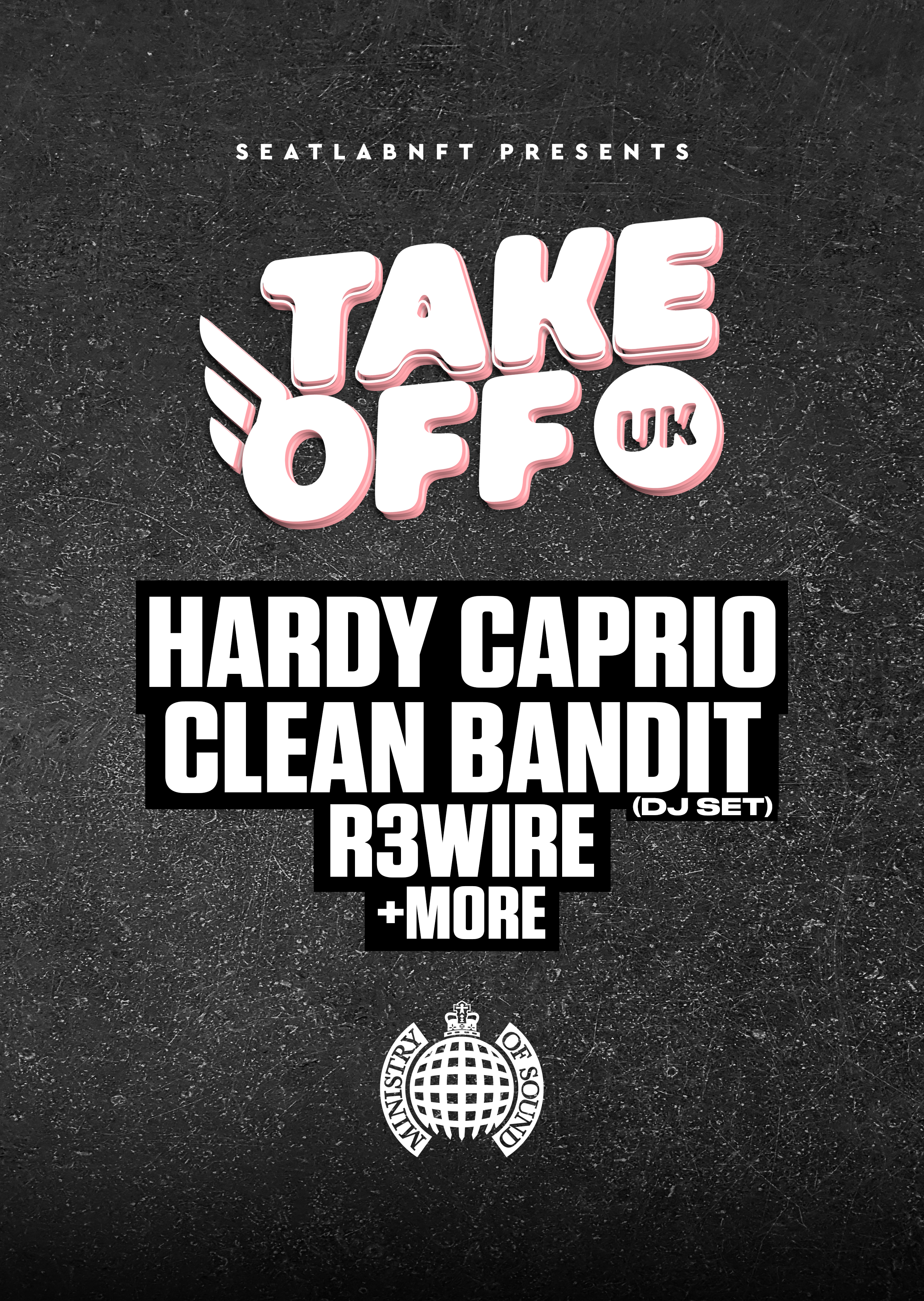 Take Off presents: Clean Bandit DJ Set x Hardy Caprio - Flyer front