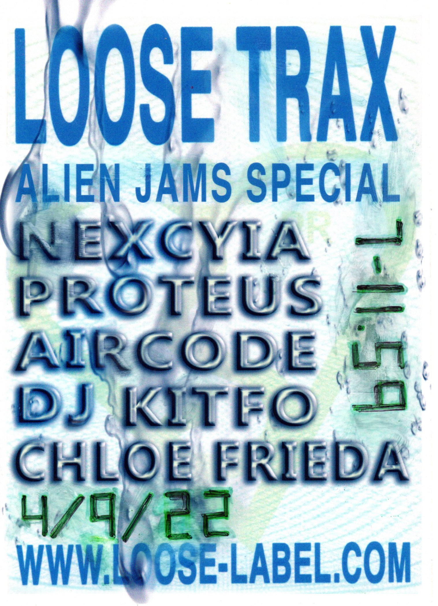 LOOSE TRAX - Flyer front