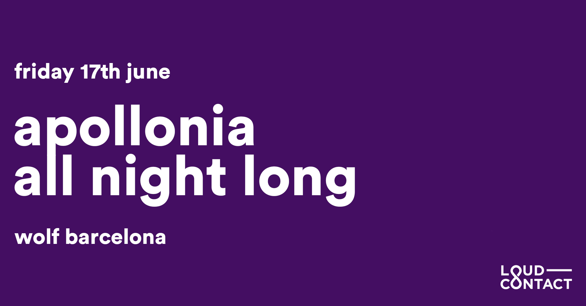 Apollonia (all night long) at Wolf Club - Flyer front