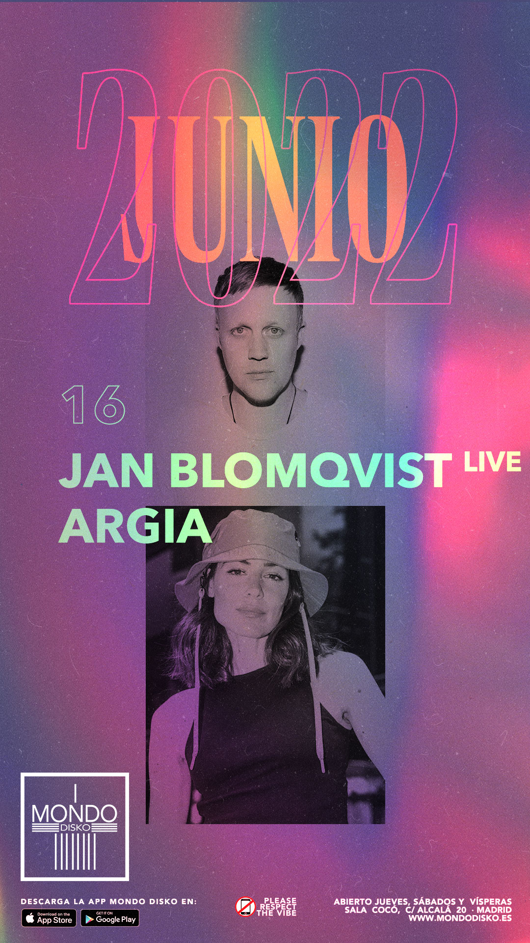 Jan Blomqvist LIVE / Argia / Bawrut  - Flyer front